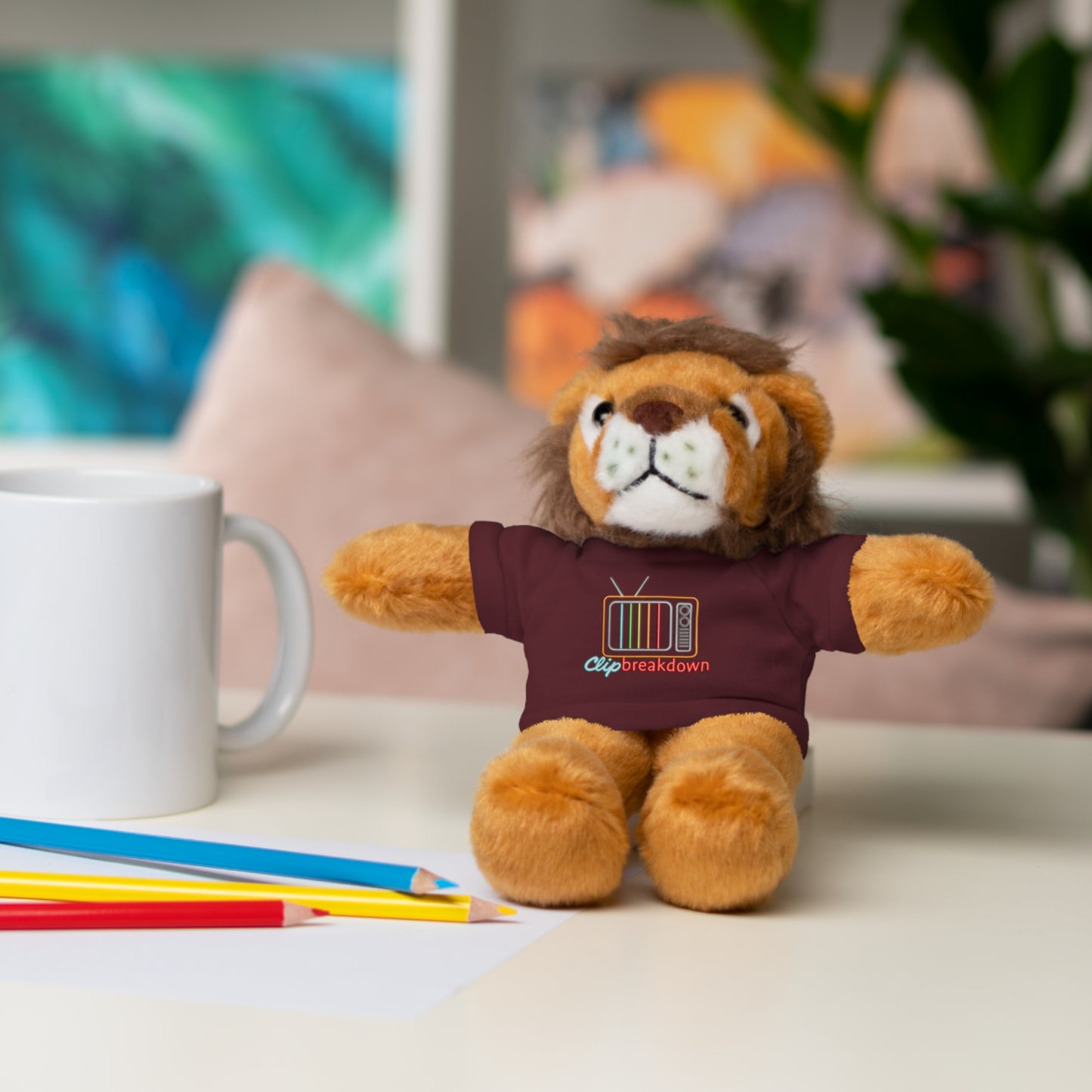 Plushie Stuffed Animals with Clip Breakdown Tee-Shirt
