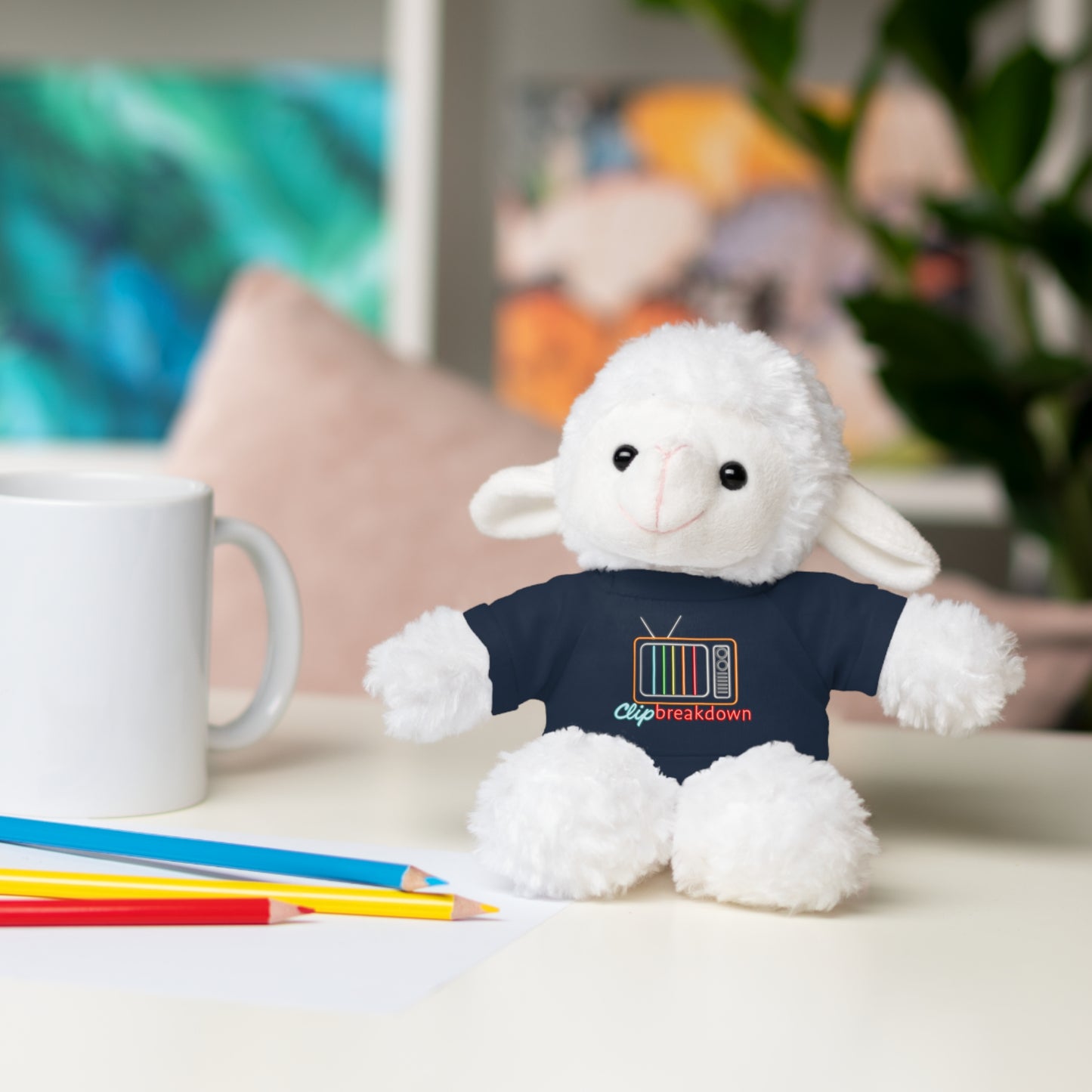 Plushie Stuffed Animals with Clip Breakdown Tee-Shirt