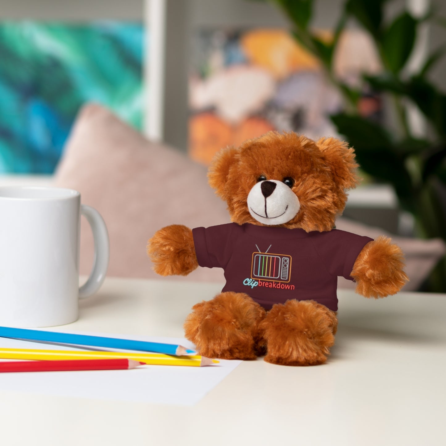 Plushie Stuffed Animals with Clip Breakdown Tee-Shirt