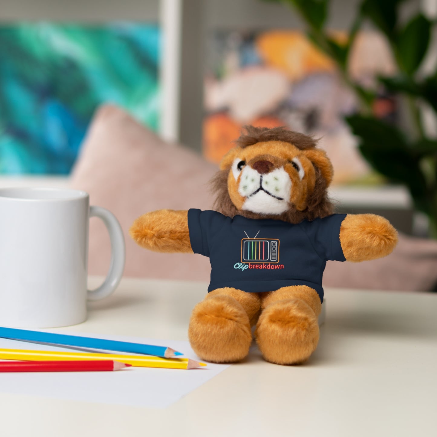 Plushie Stuffed Animals with Clip Breakdown Tee-Shirt