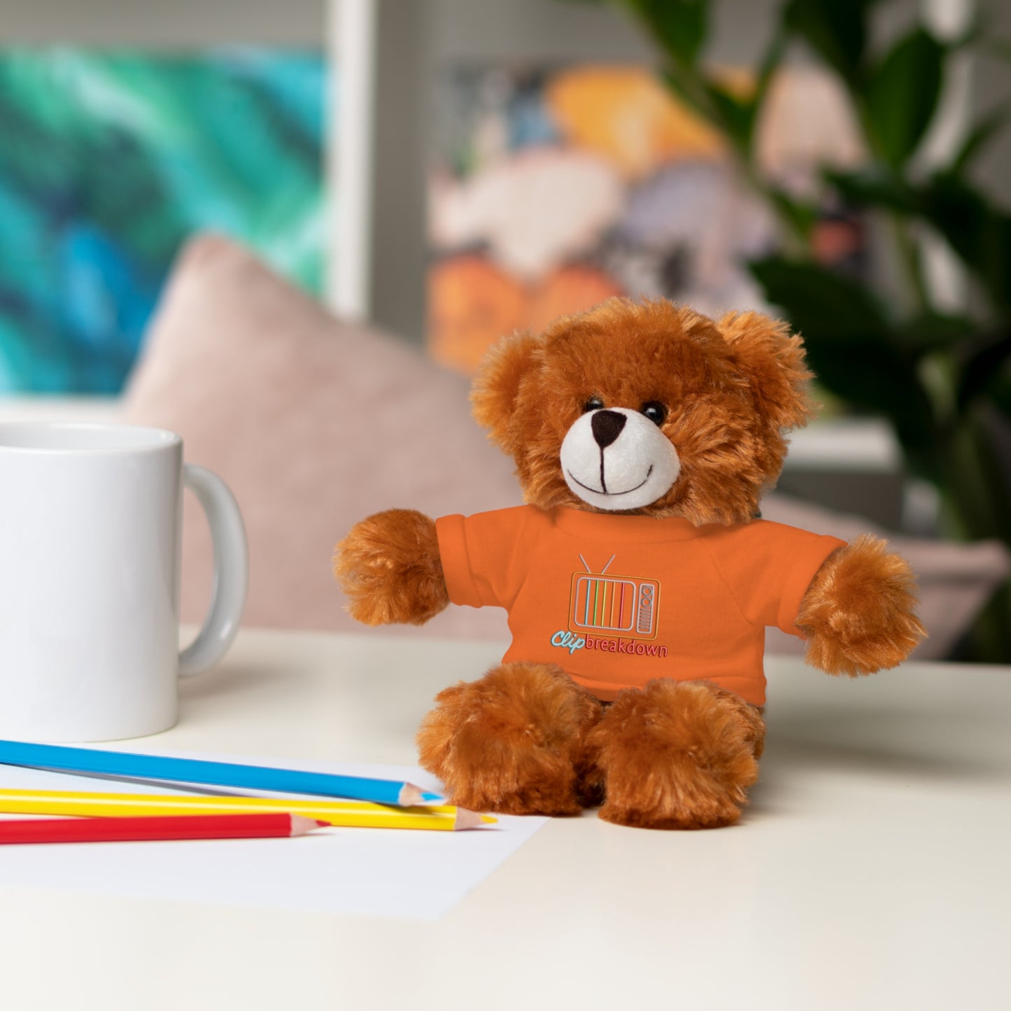 Plushie Stuffed Animals with Clip Breakdown Tee-Shirt