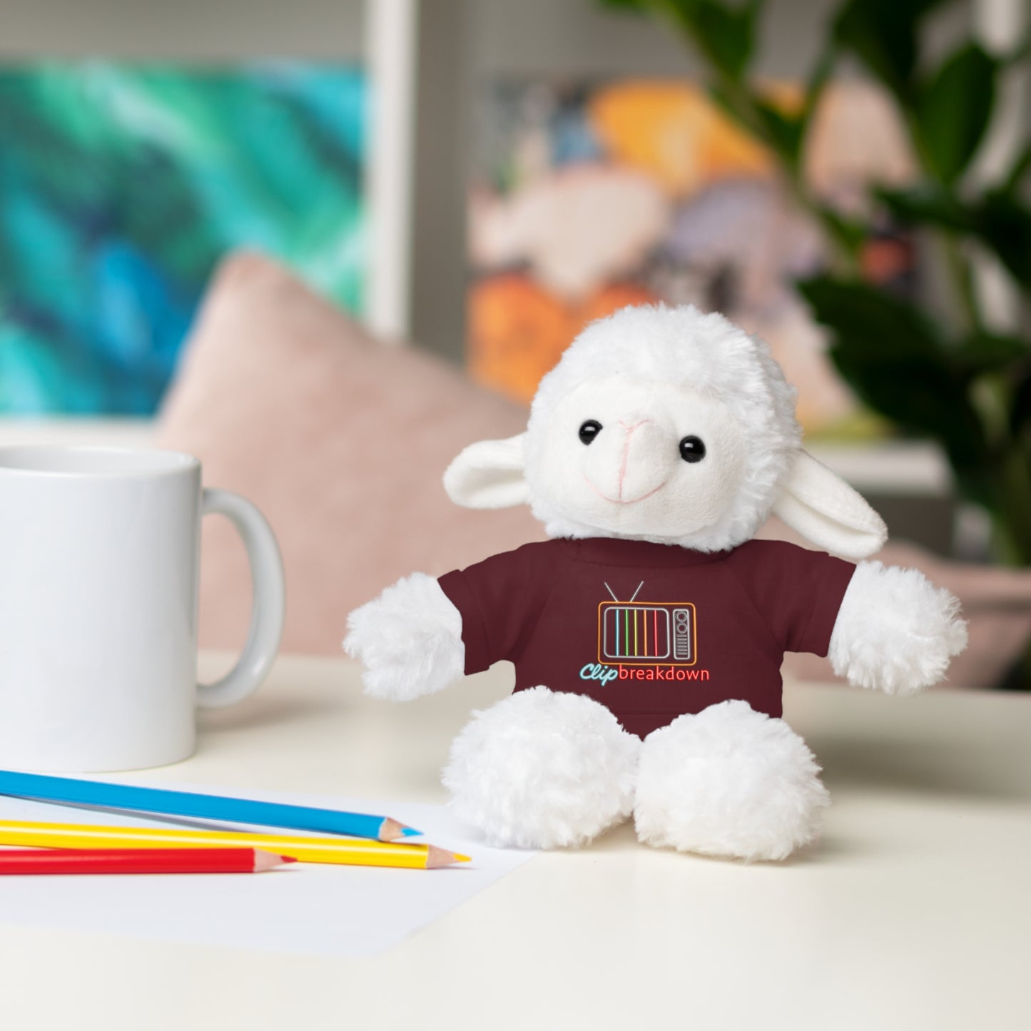 Plushie Stuffed Animals with Clip Breakdown Tee-Shirt