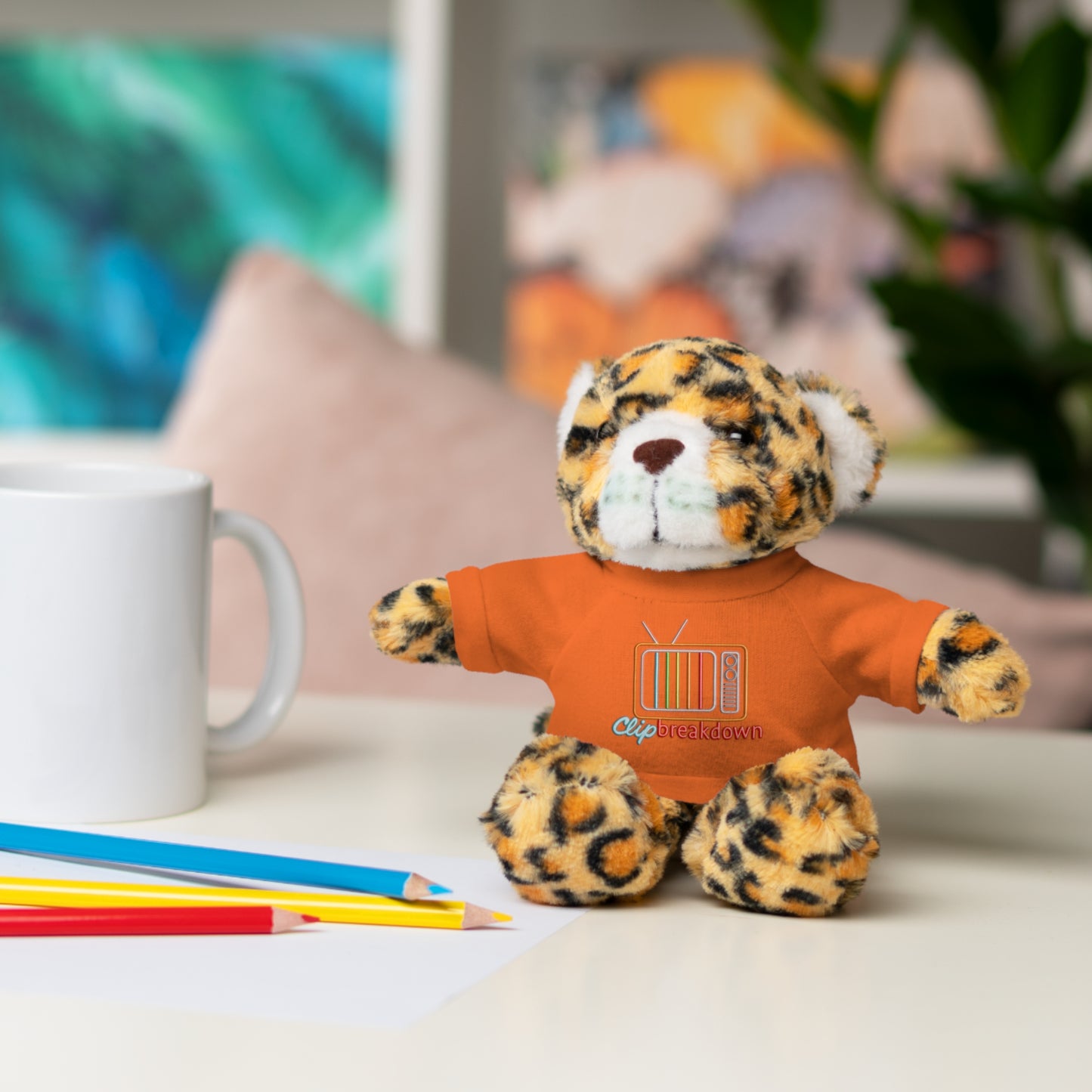 Plushie Stuffed Animals with Clip Breakdown Tee-Shirt