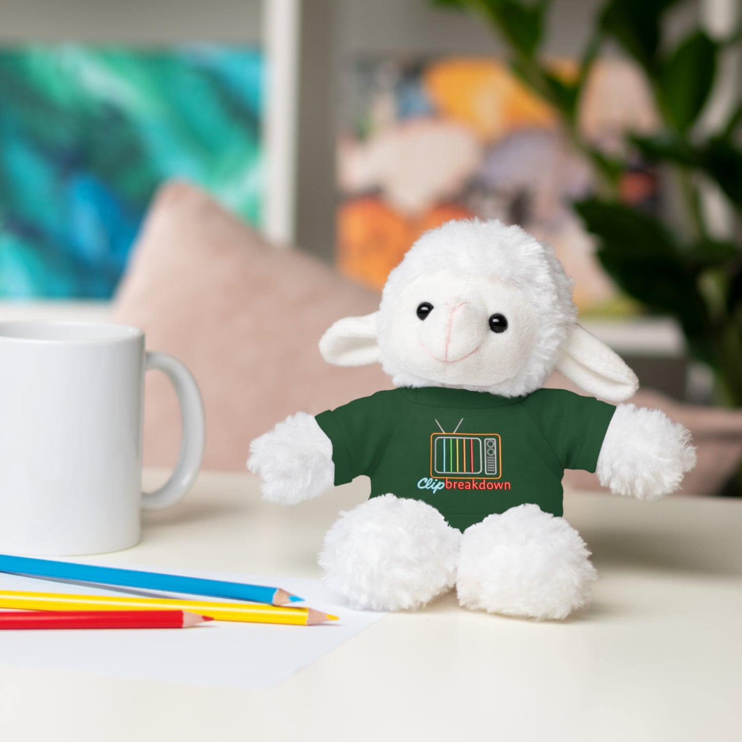 Plushie Stuffed Animals with Clip Breakdown Tee-Shirt
