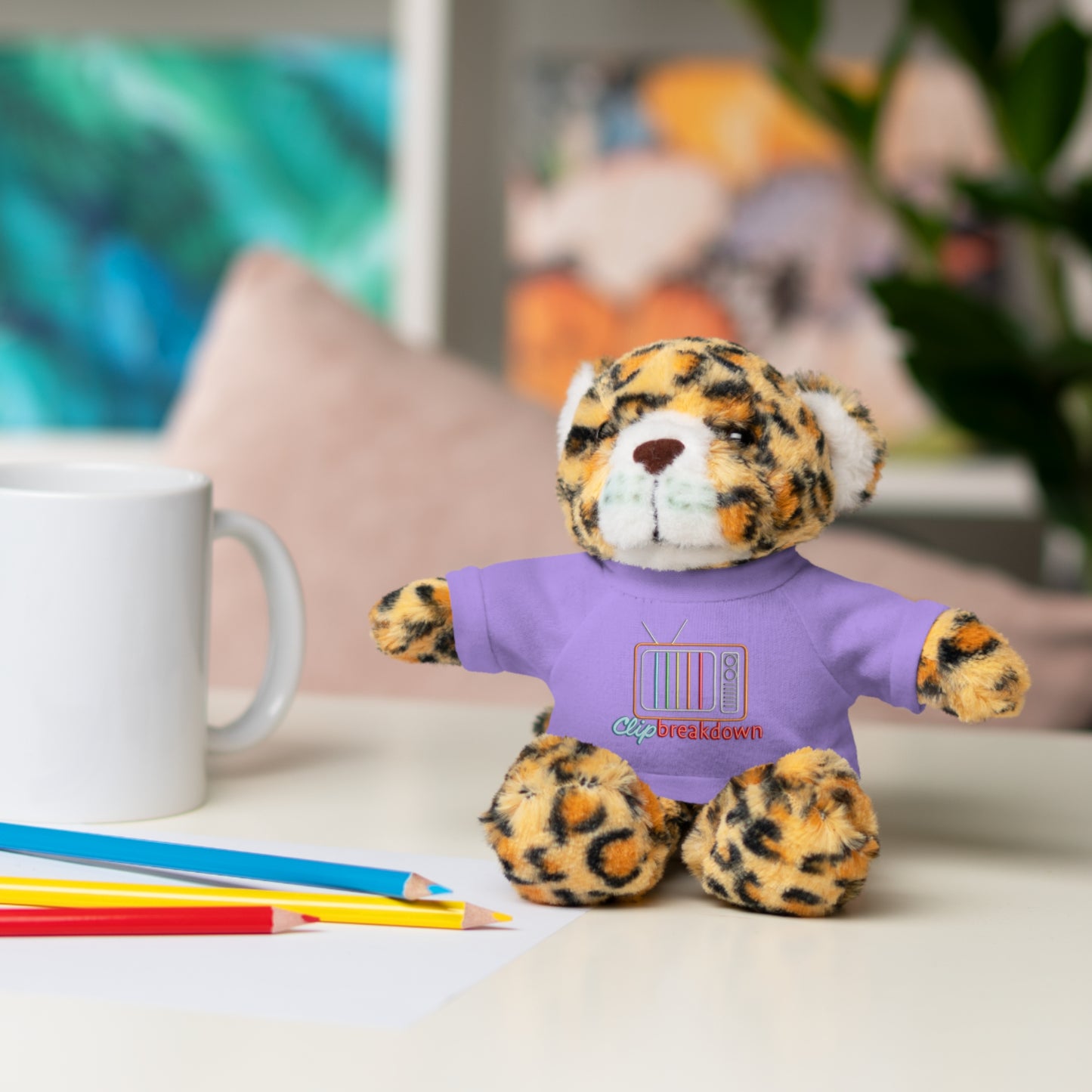 Plushie Stuffed Animals with Clip Breakdown Tee-Shirt