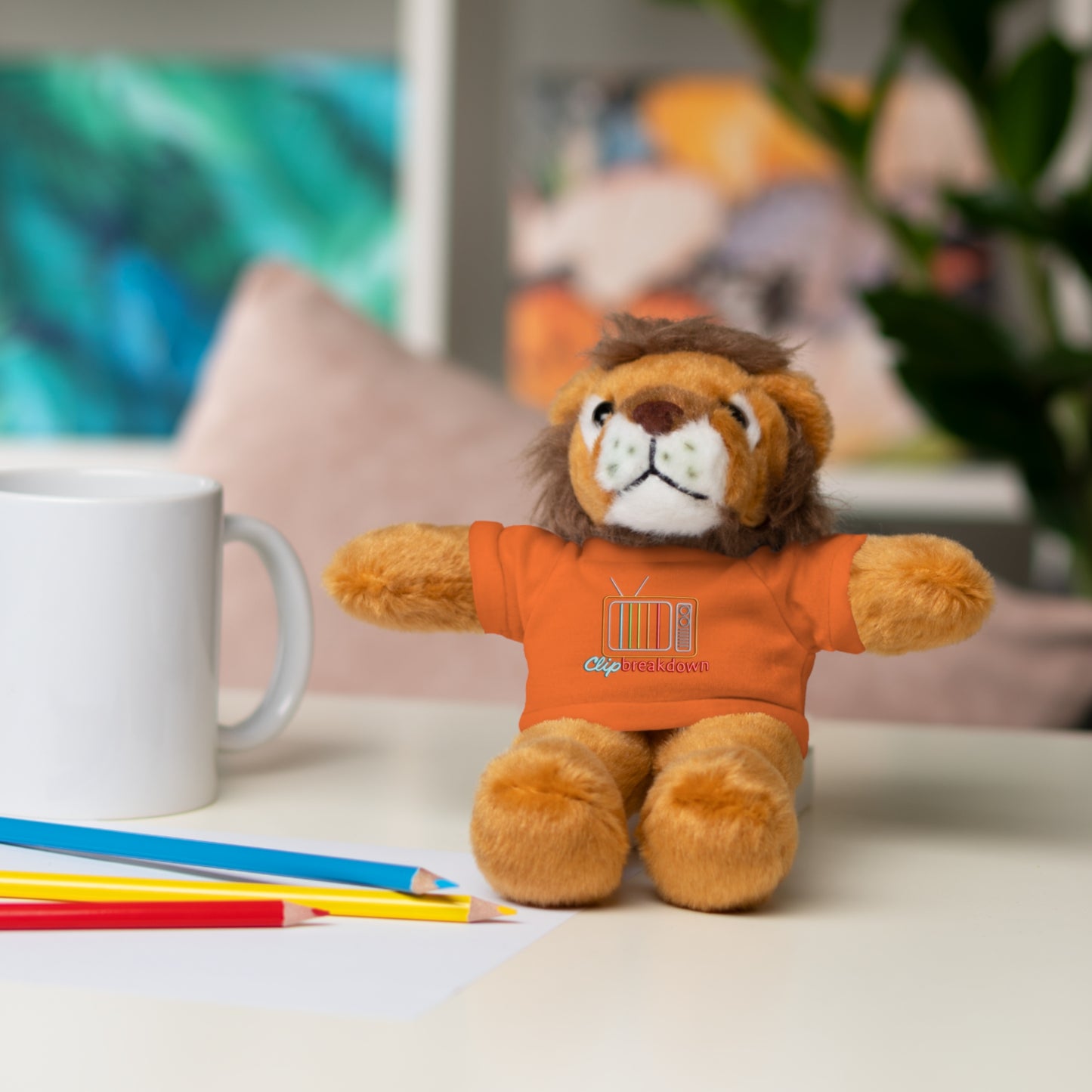 Plushie Stuffed Animals with Clip Breakdown Tee-Shirt