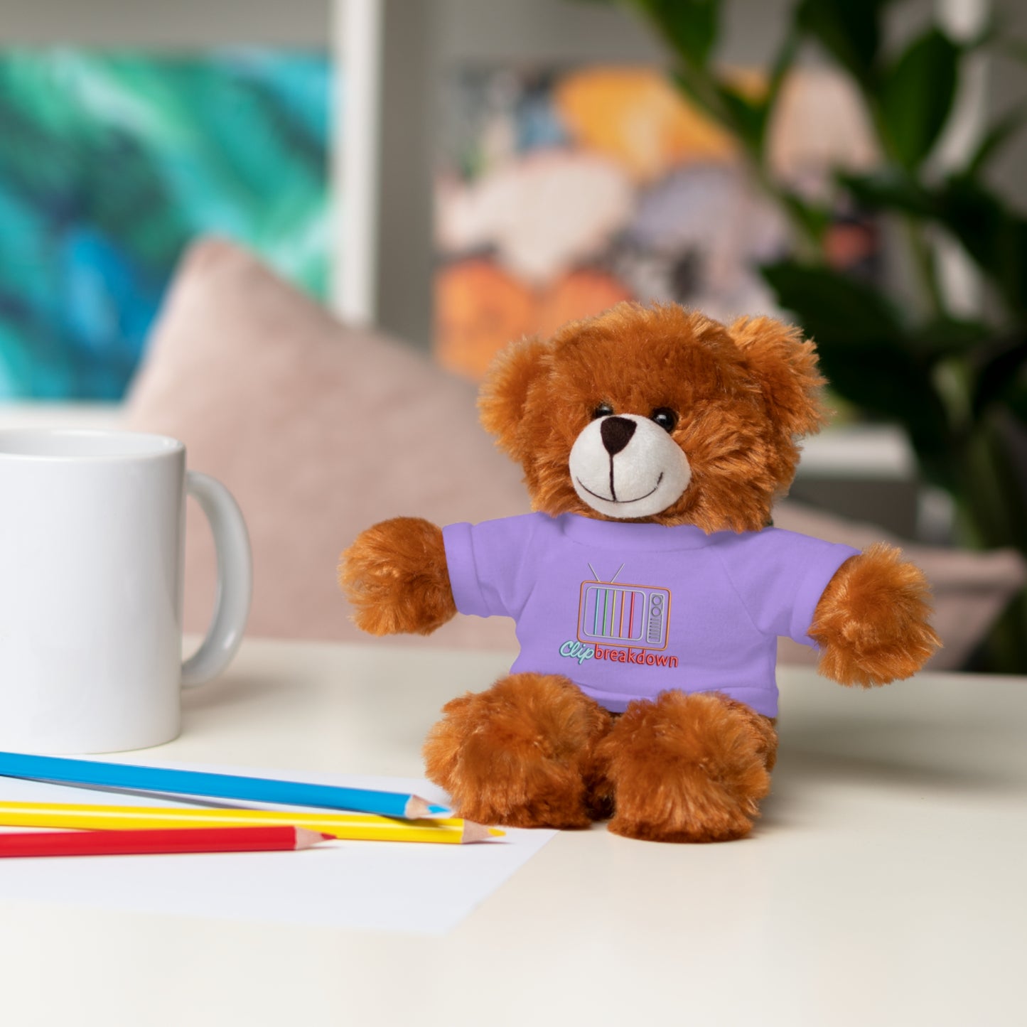 Plushie Stuffed Animals with Clip Breakdown Tee-Shirt