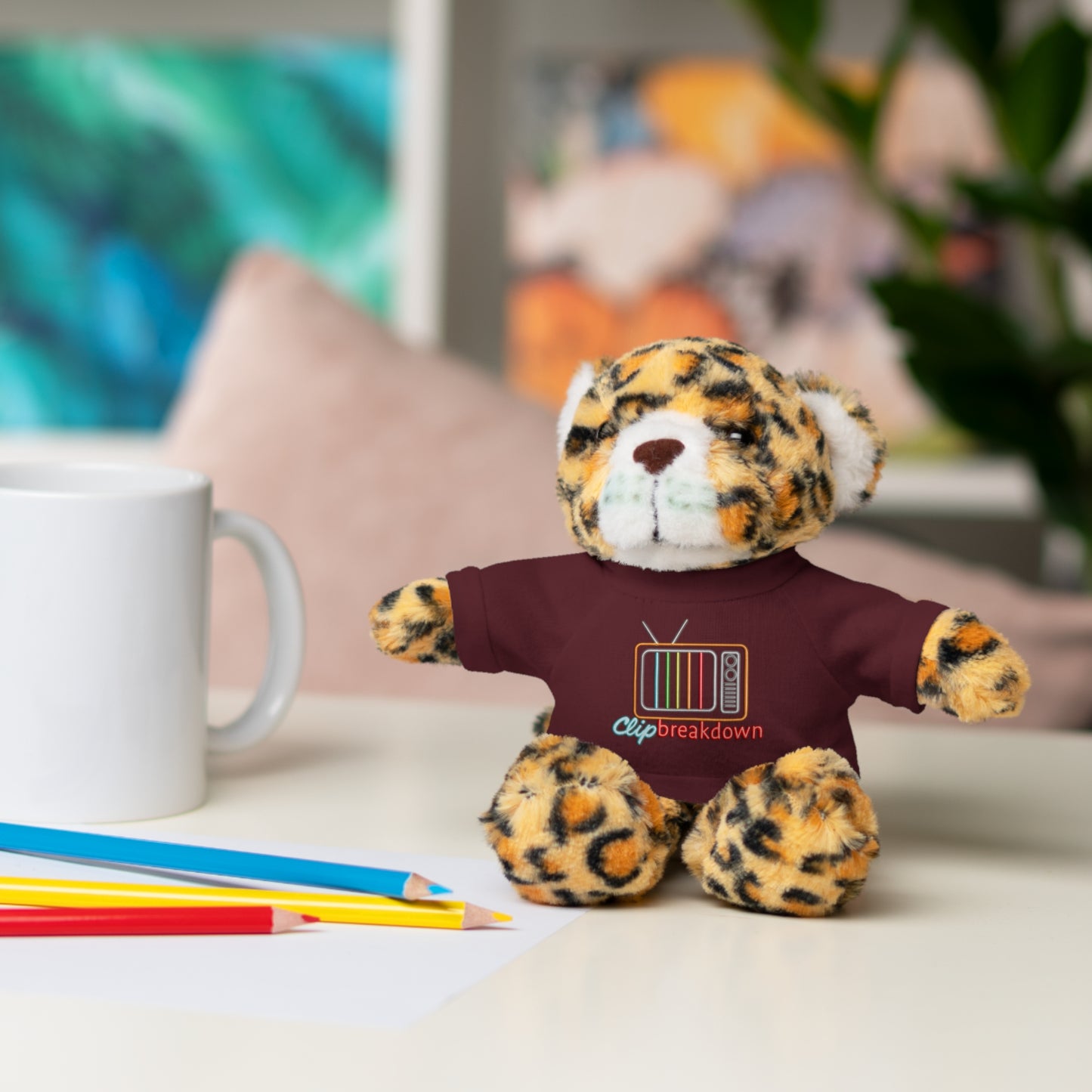 Plushie Stuffed Animals with Clip Breakdown Tee-Shirt