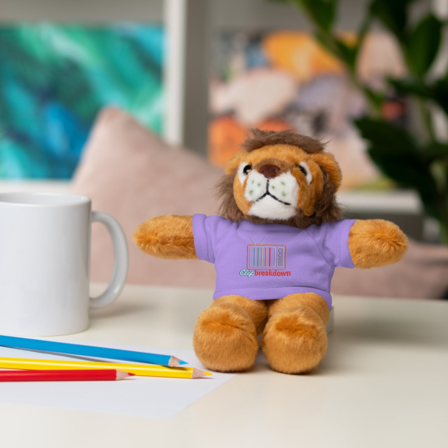 Plushie Stuffed Animals with Clip Breakdown Tee-Shirt
