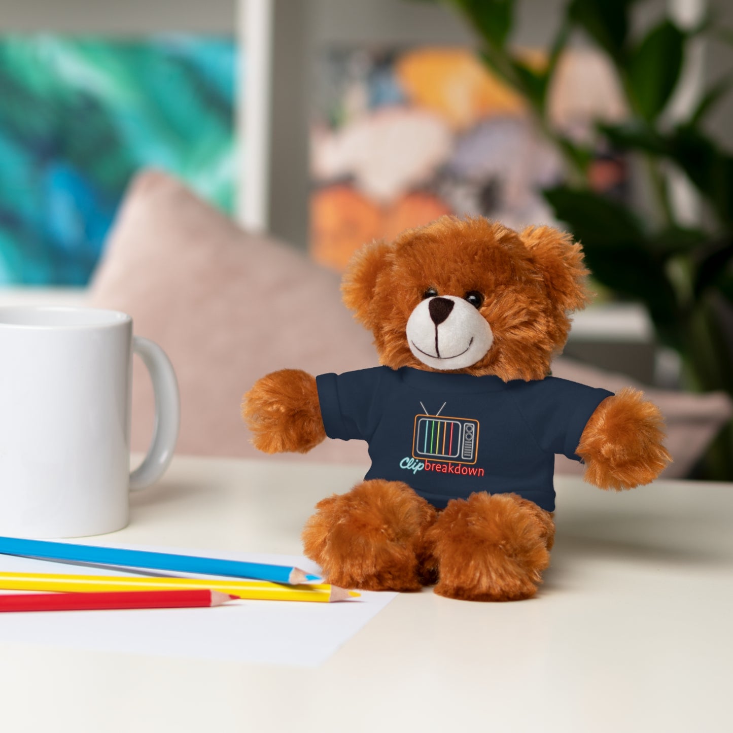 Plushie Stuffed Animals with Clip Breakdown Tee-Shirt