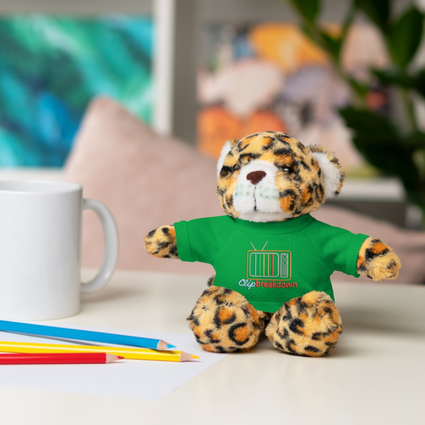 Plushie Stuffed Animals with Clip Breakdown Tee-Shirt