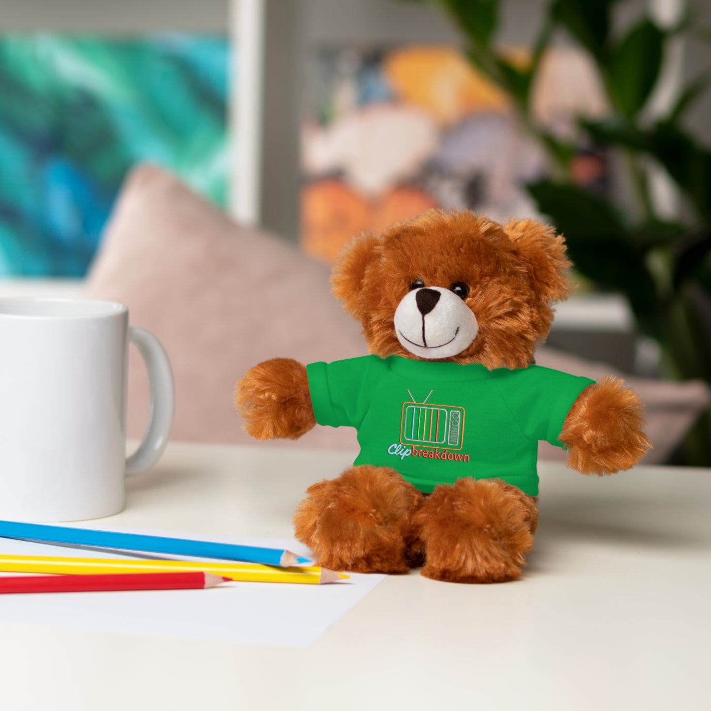 Plushie Stuffed Animals with Clip Breakdown Tee-Shirt