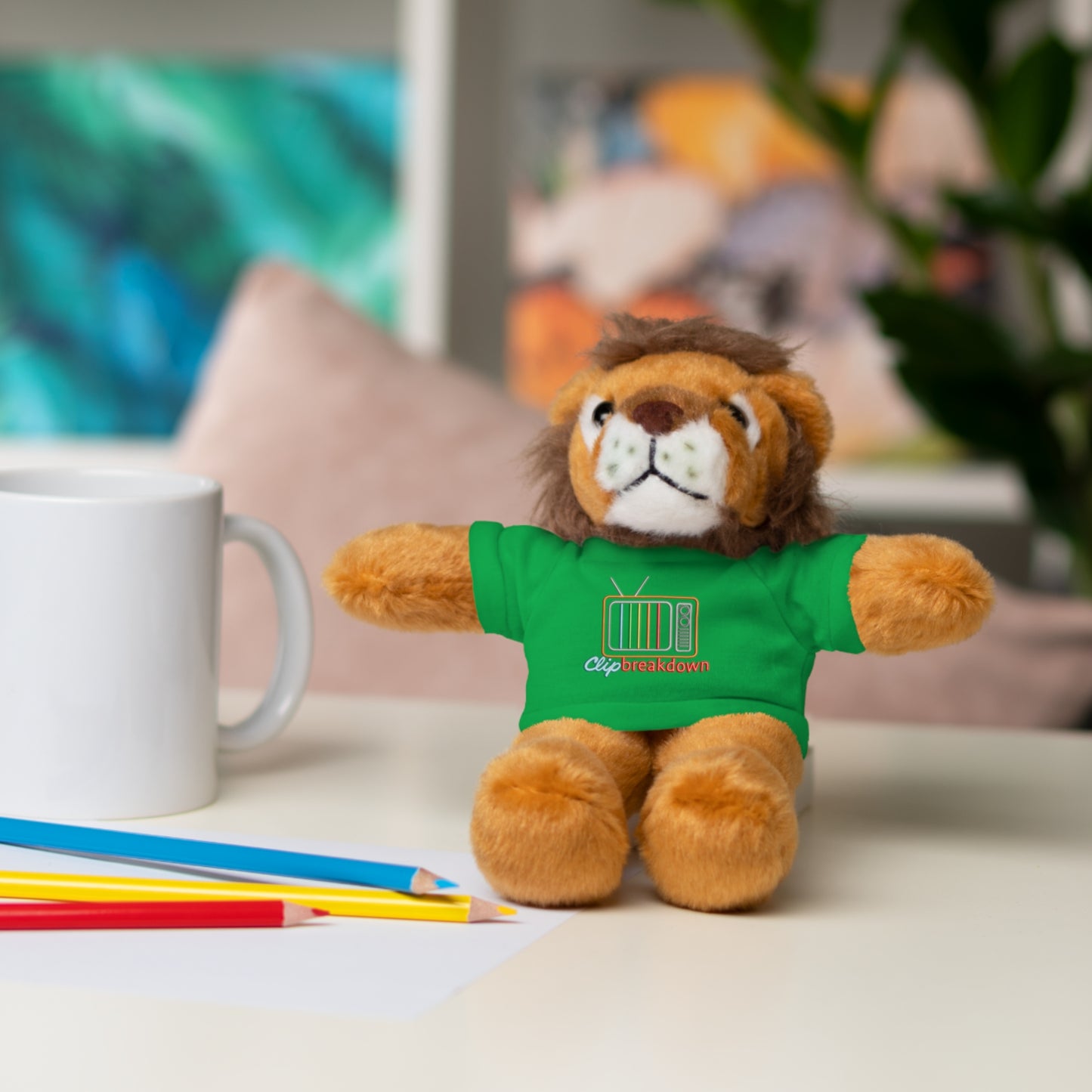 Plushie Stuffed Animals with Clip Breakdown Tee-Shirt