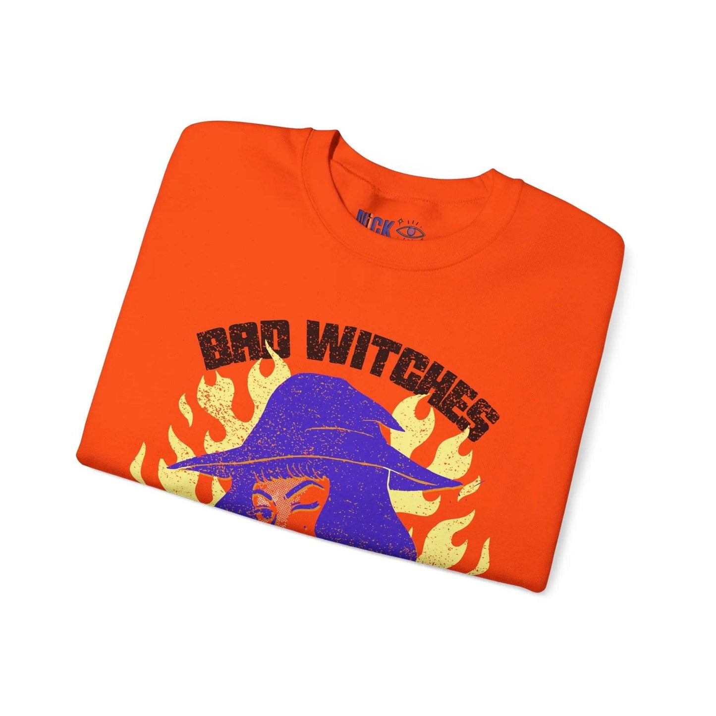 Bad Witches Only Halloween Crewneck Sweatshirt - Nick DiRamio