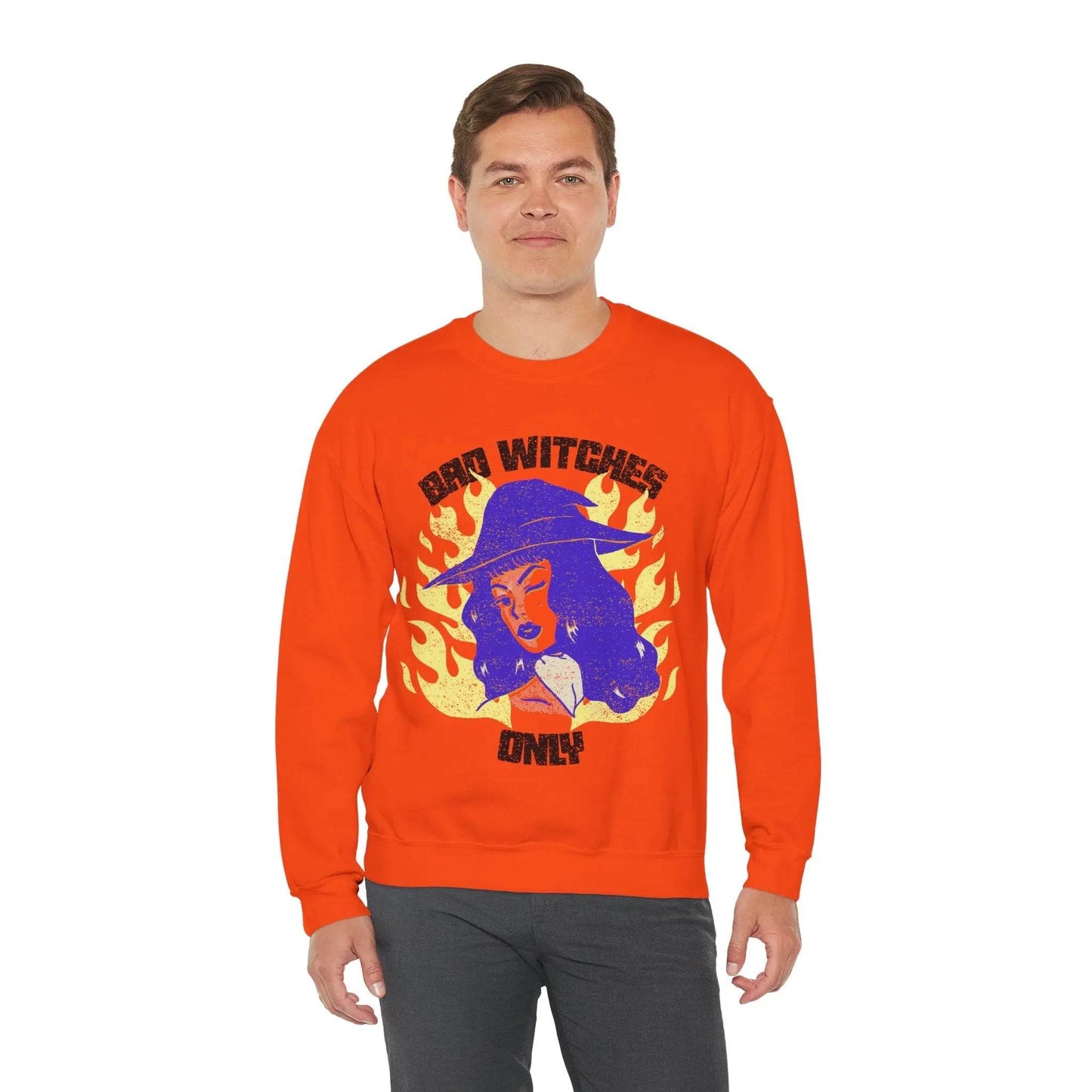 Bad Witches Only Halloween Crewneck Sweatshirt - Nick DiRamio