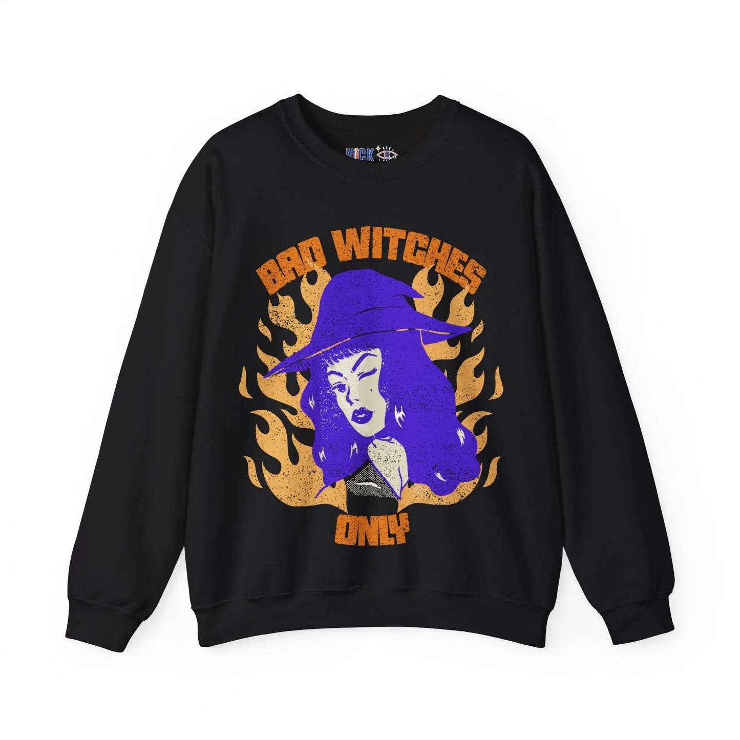 Bad Witches Only Halloween Crewneck Sweatshirt - Nick DiRamio