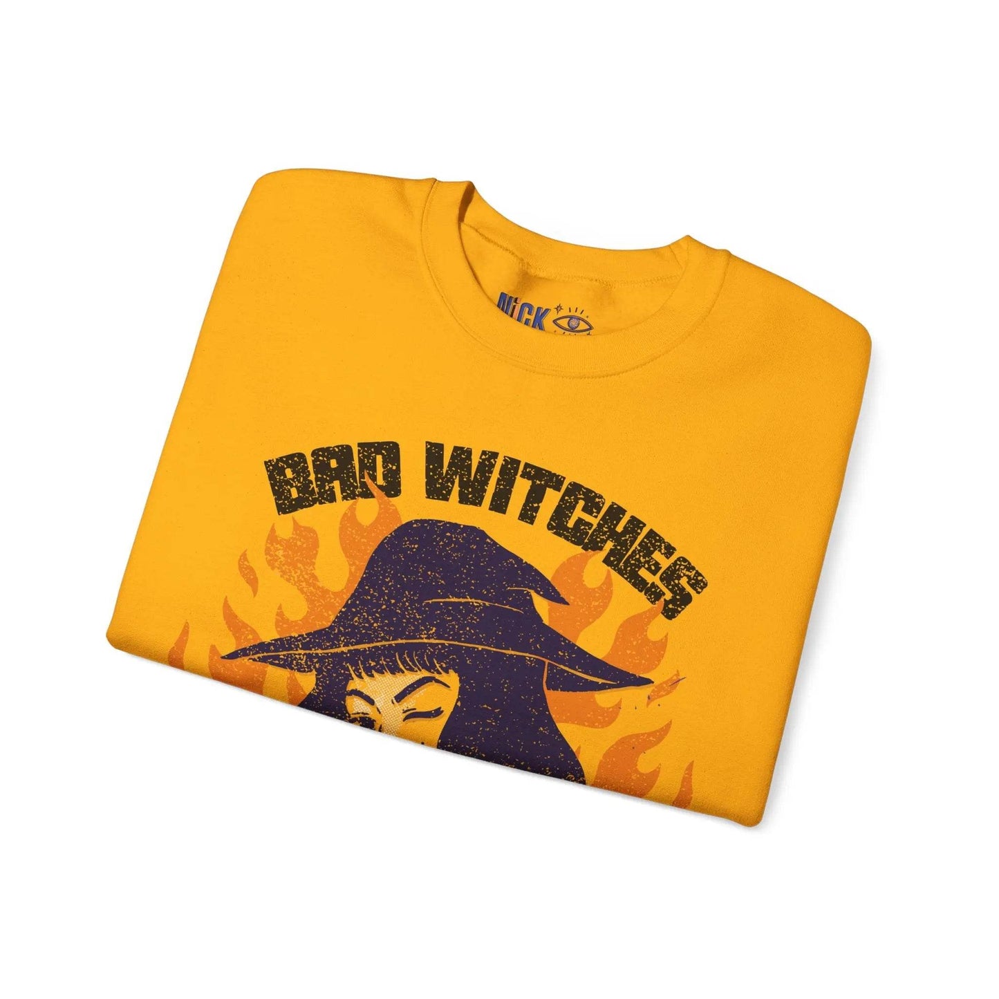 Bad Witches Only Halloween Crewneck Sweatshirt - Nick DiRamio