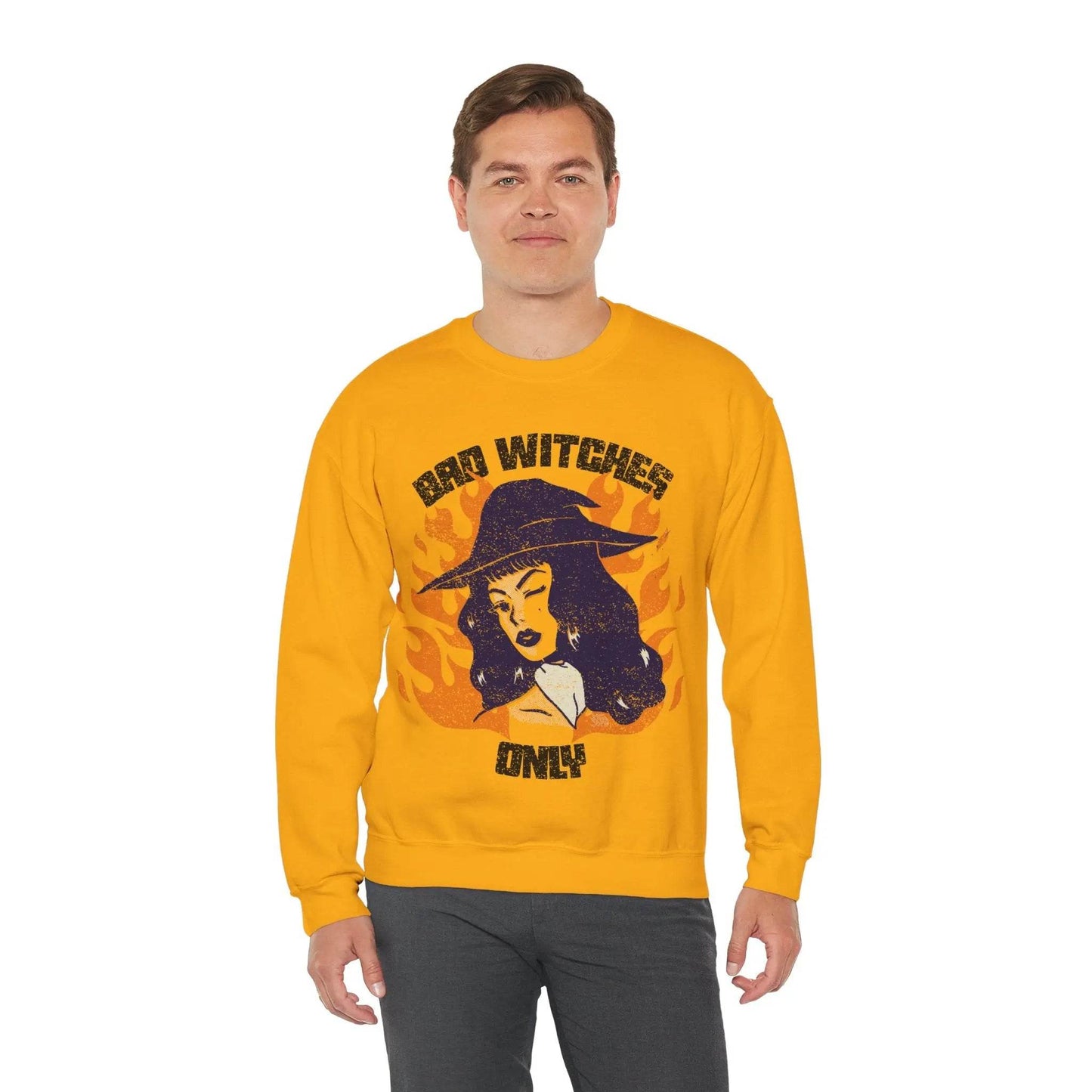 Bad Witches Only Halloween Crewneck Sweatshirt - Nick DiRamio