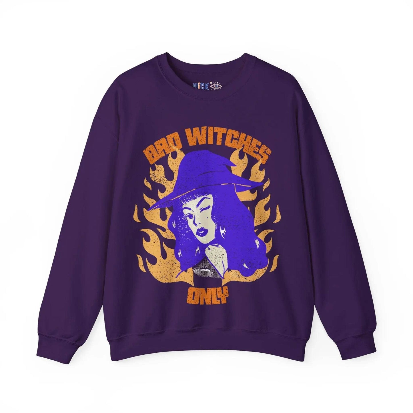Bad Witches Only Halloween Crewneck Sweatshirt - Nick DiRamio