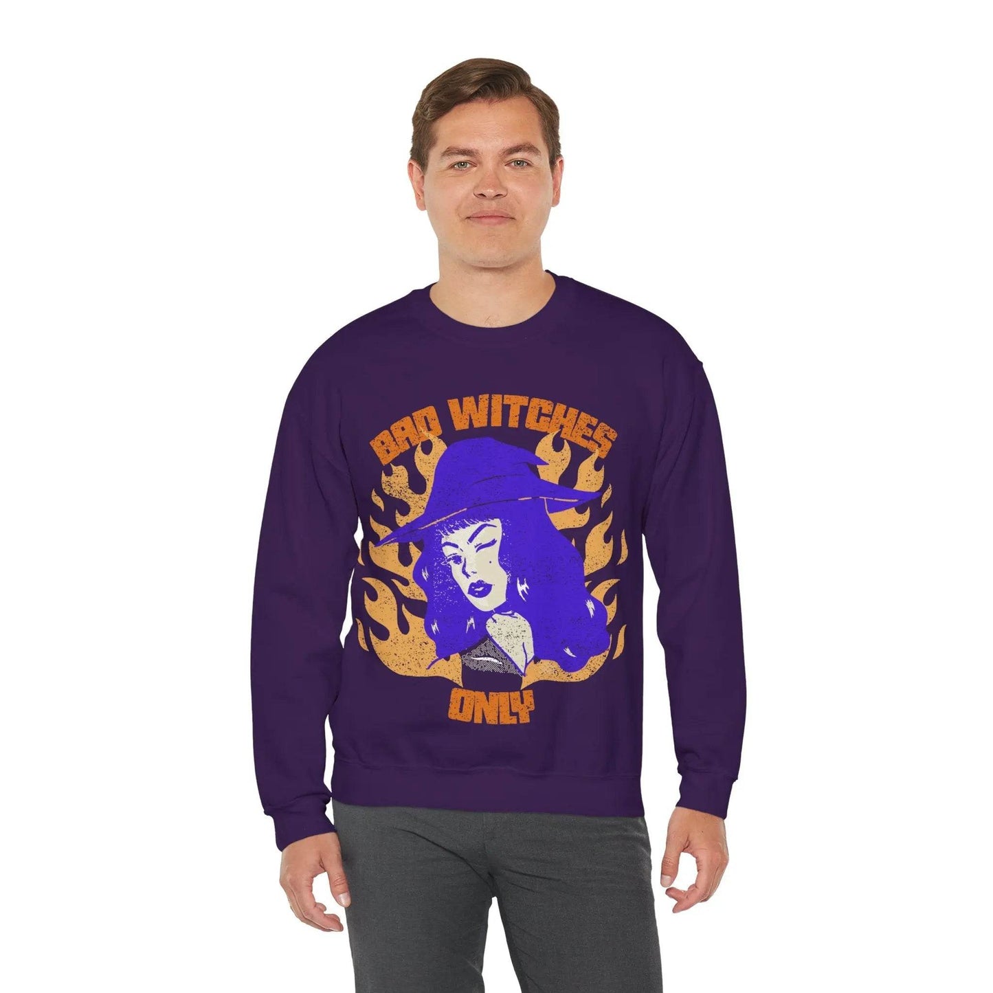 Bad Witches Only Halloween Crewneck Sweatshirt - Nick DiRamio