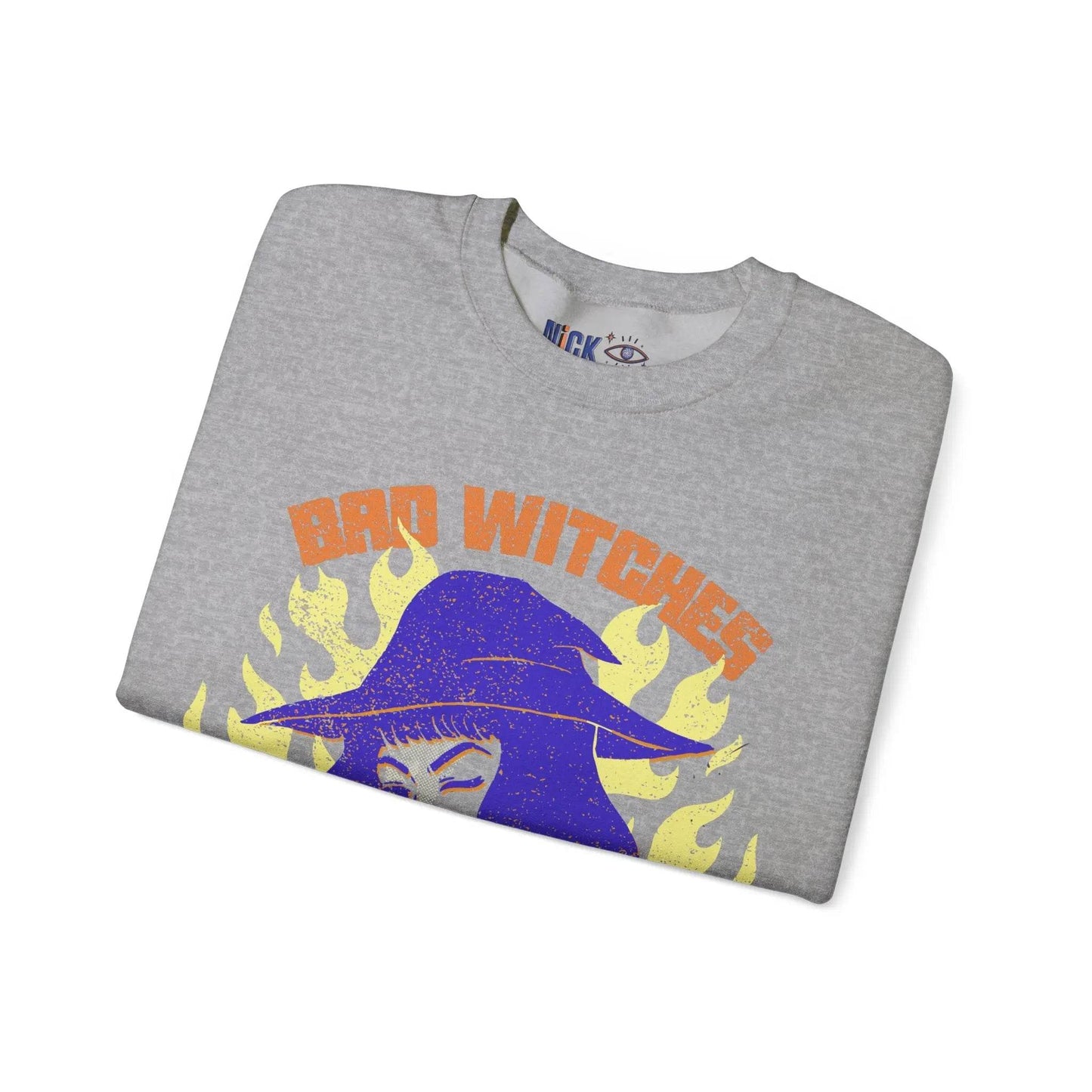 Bad Witches Only Halloween Crewneck Sweatshirt - Nick DiRamio