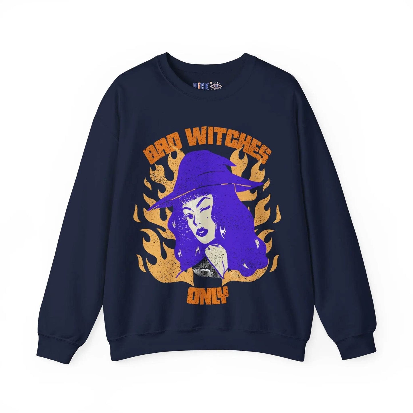 Bad Witches Only Halloween Crewneck Sweatshirt - Nick DiRamio