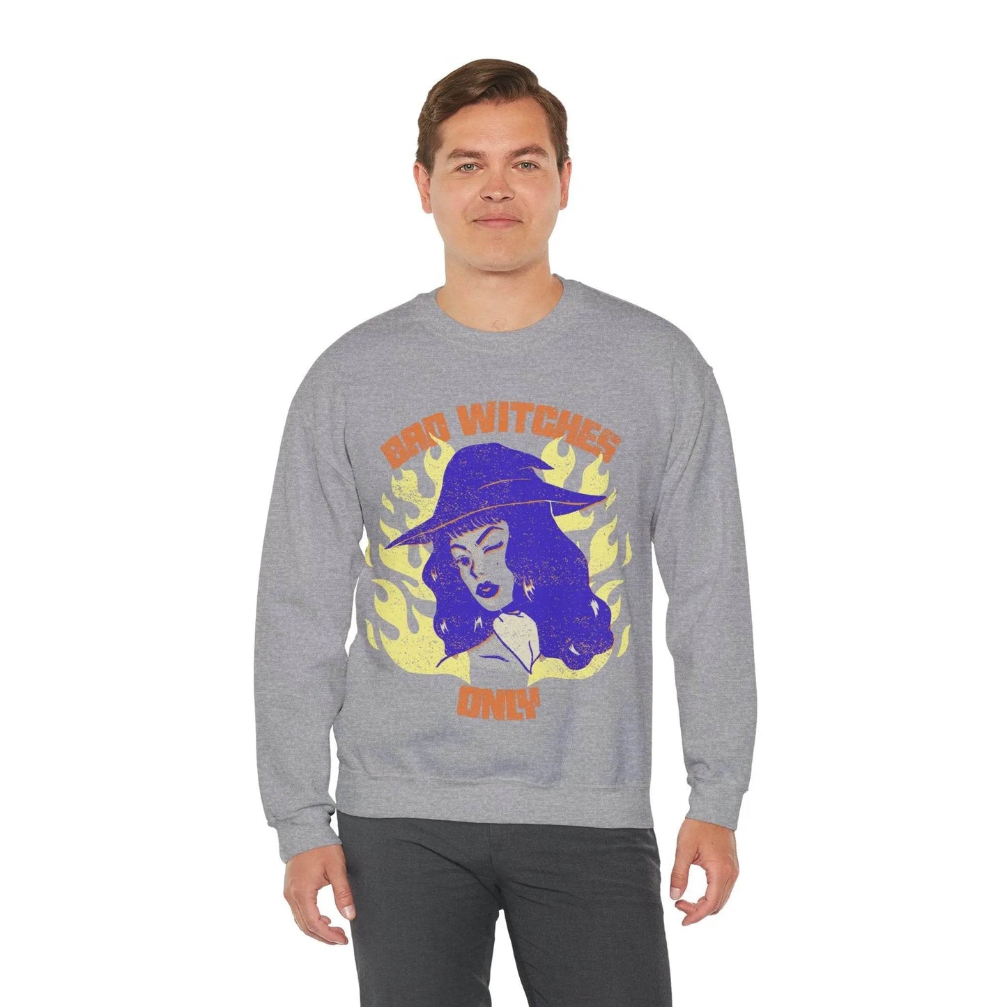 Bad Witches Only Halloween Crewneck Sweatshirt - Nick DiRamio