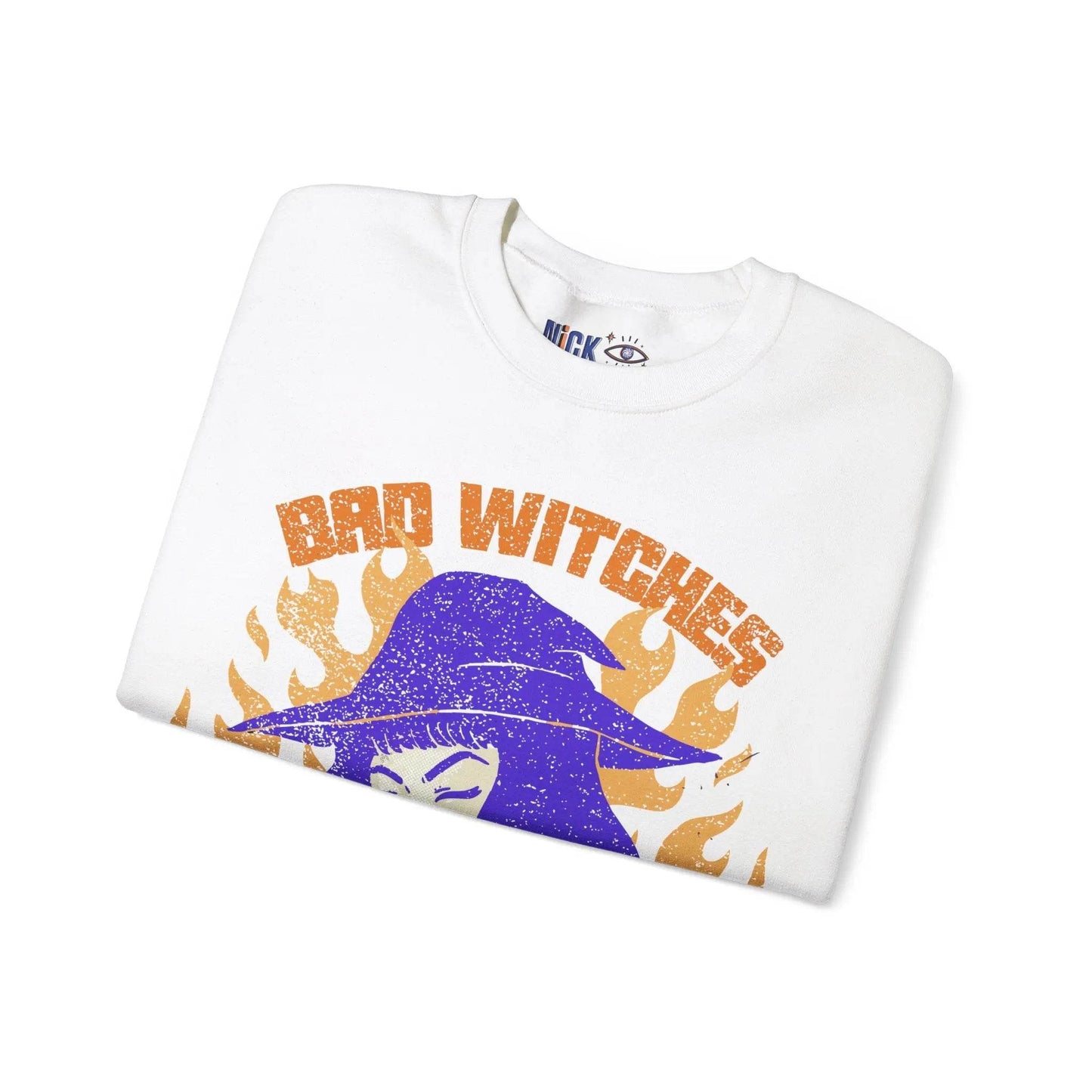 Bad Witches Only Halloween Crewneck Sweatshirt - Nick DiRamio
