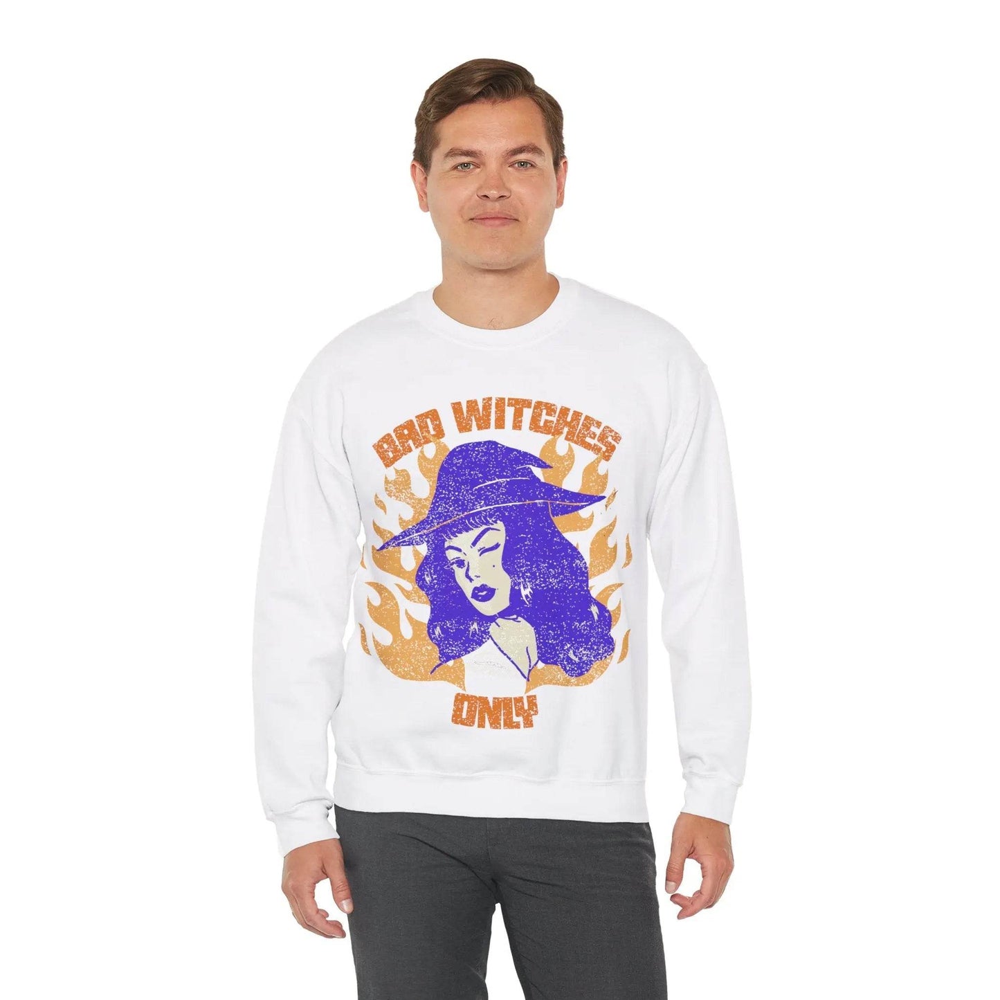 Bad Witches Only Halloween Crewneck Sweatshirt - Nick DiRamio