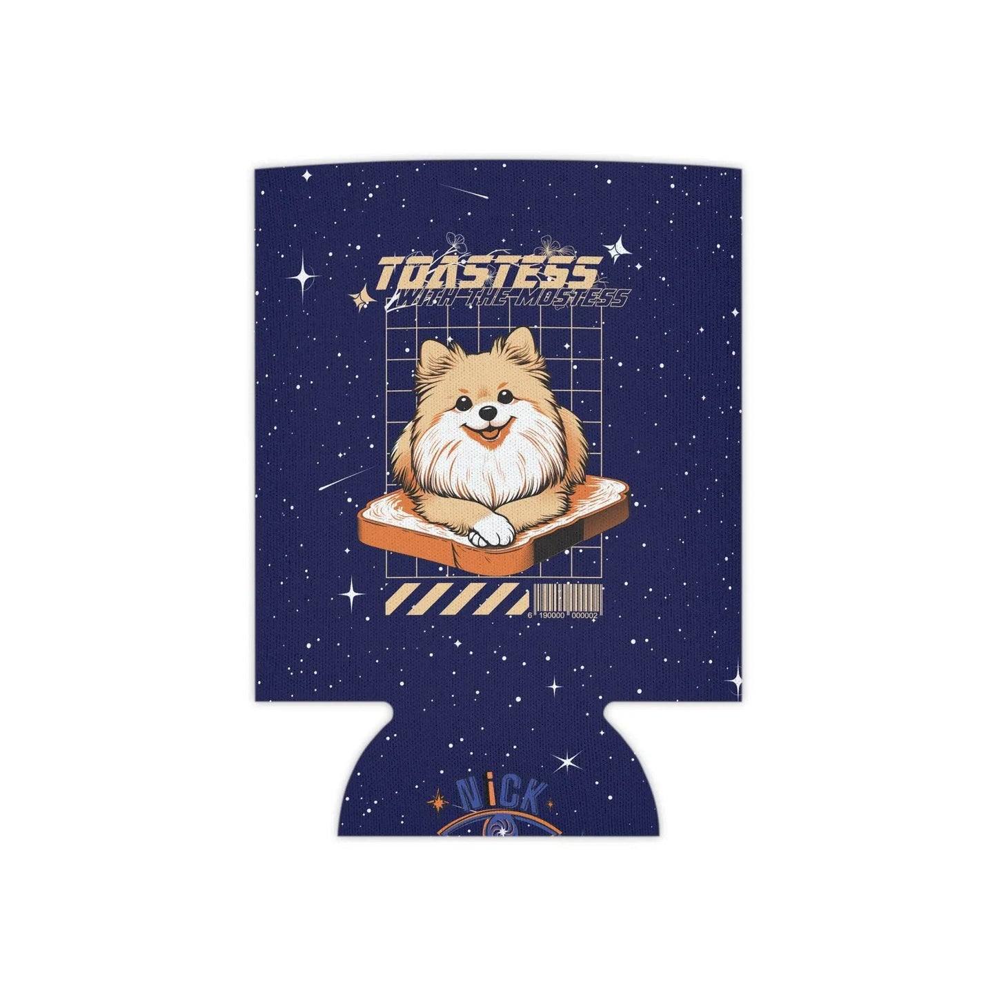 Can Cooler featuring Stylized Pomeranian Design - Nick DiRamio