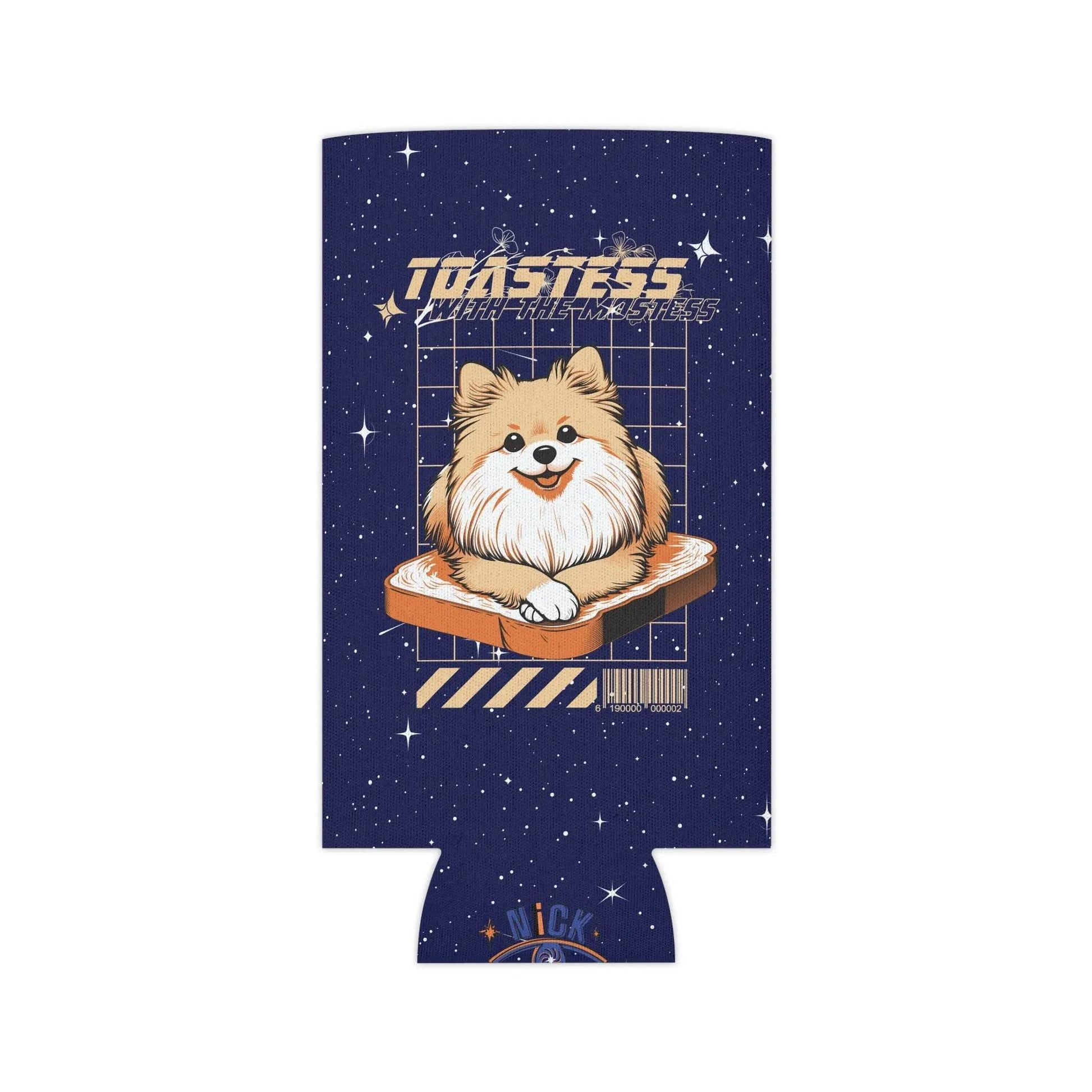 Can Cooler featuring Stylized Pomeranian Design - Nick DiRamio