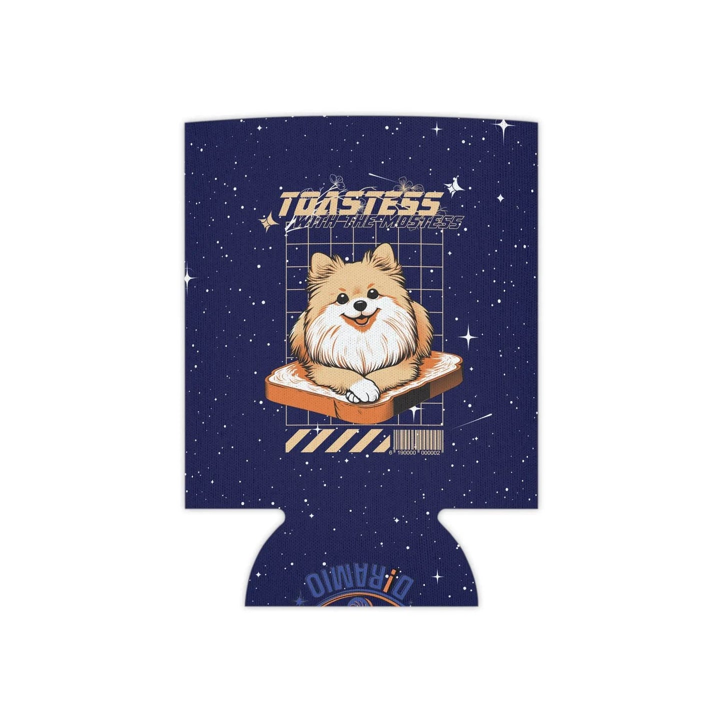 Can Cooler featuring Stylized Pomeranian Design - Nick DiRamio