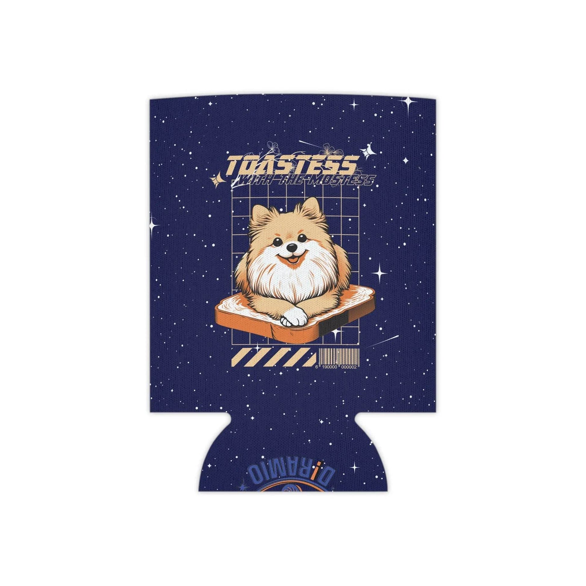 Can Cooler featuring Stylized Pomeranian Design - Nick DiRamio