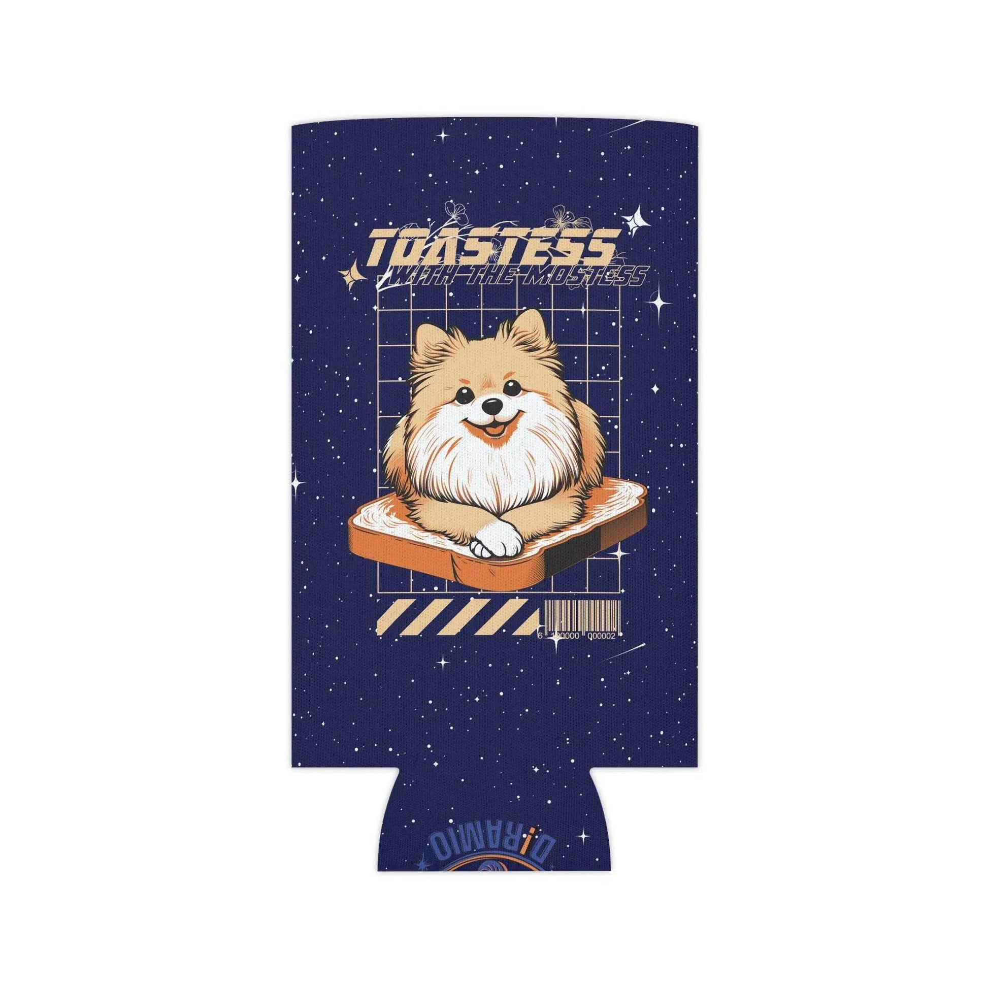 Can Cooler featuring Stylized Pomeranian Design - Nick DiRamio