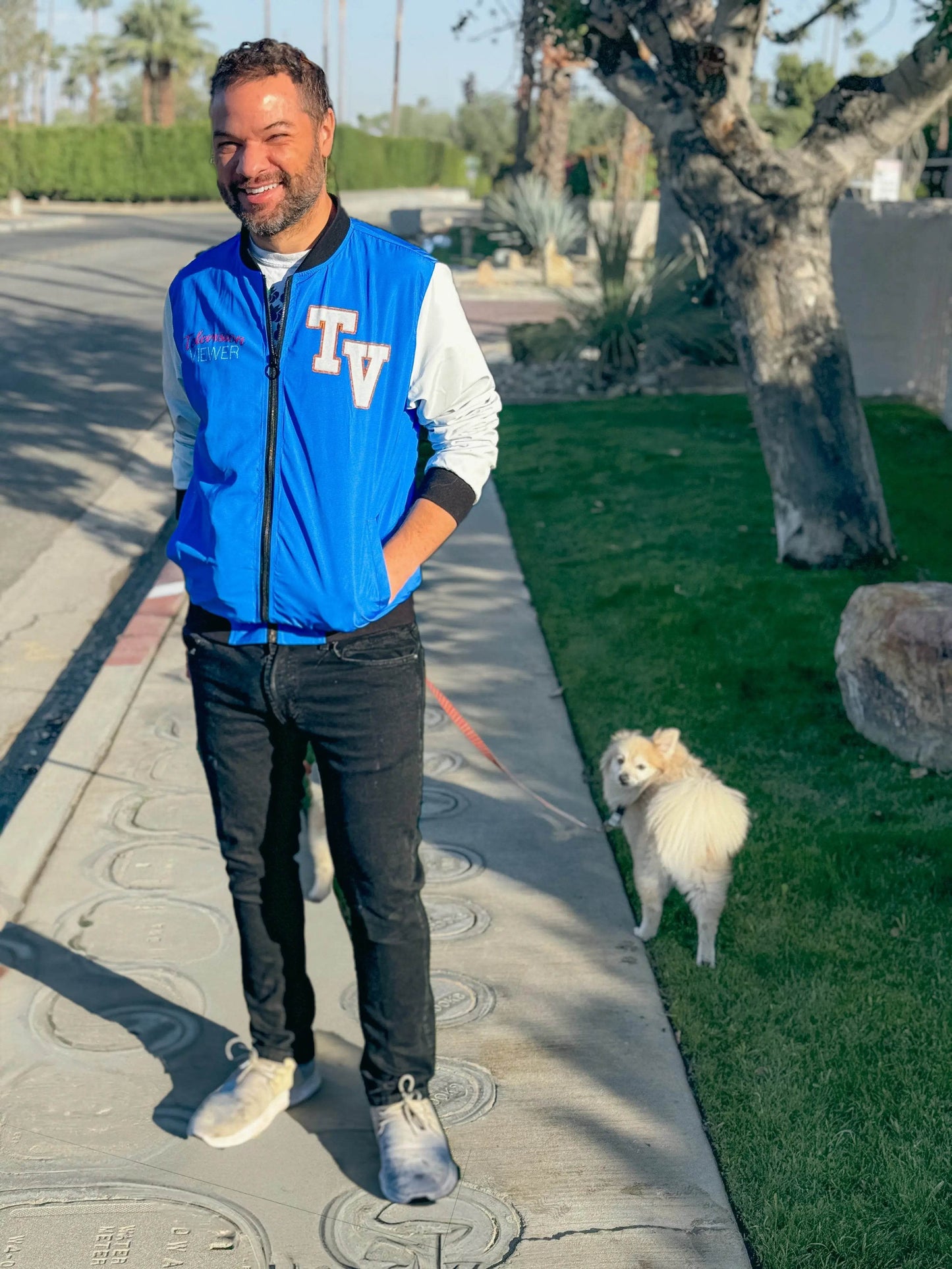 Clip Breakdown Men’s Bomber Jacket - “Team Television Viewer” Sporty Outerwear - Nick DiRamio