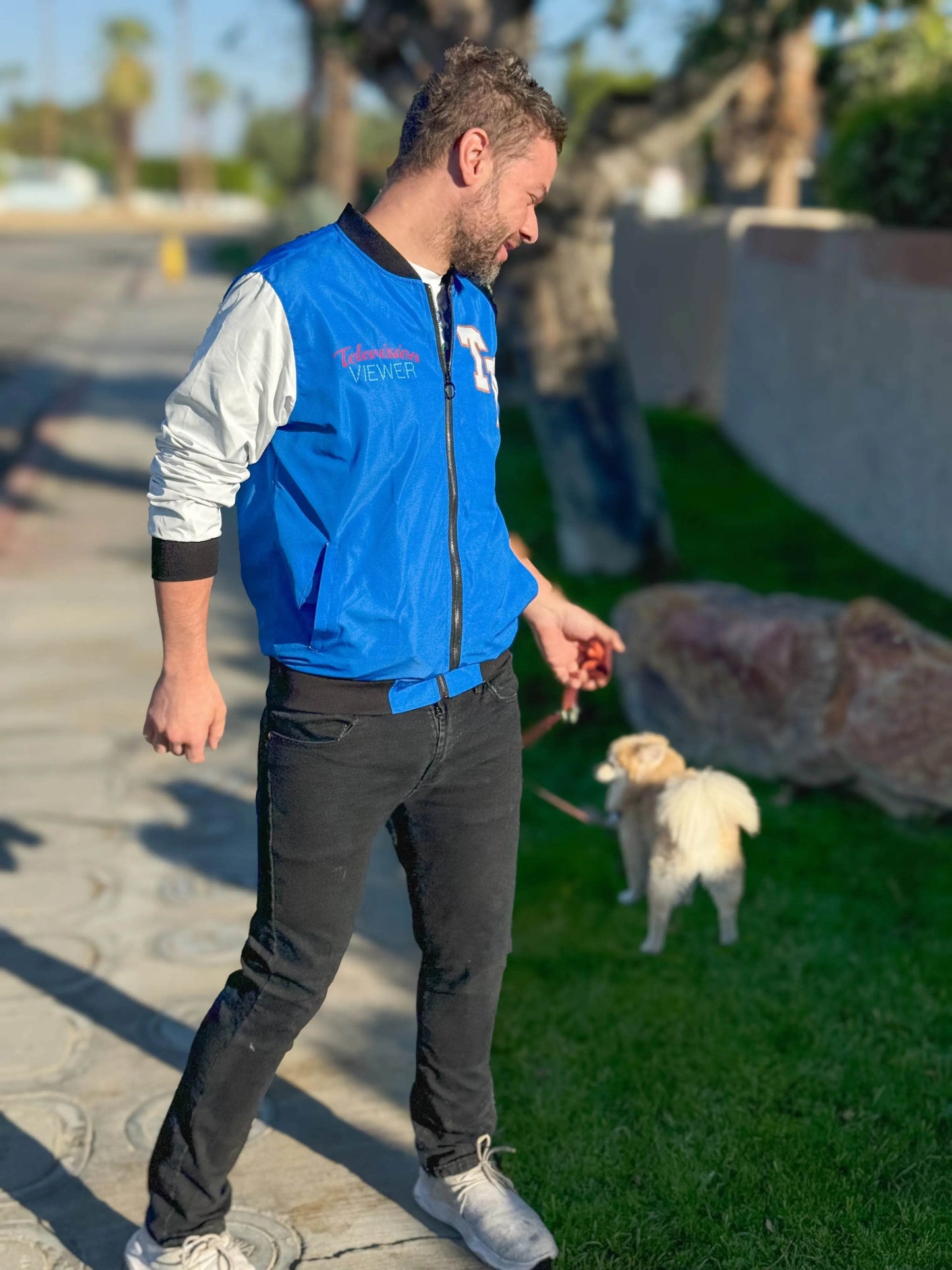 Clip Breakdown Men’s Bomber Jacket - “Team Television Viewer” Sporty Outerwear - Nick DiRamio