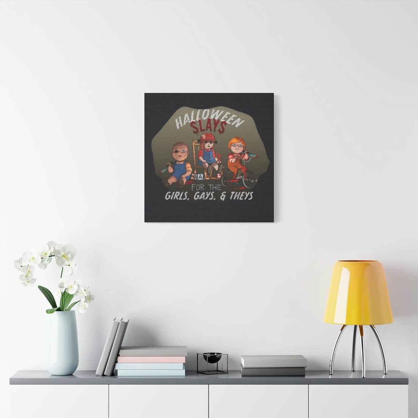 Halloween Slays for the Girls, Gays, and Theys - Stretched Matte Canvas - Nick DiRamio