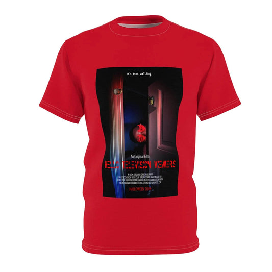 Horror Movie Poster Parody T-Shirt: Hello Television Viewers - Nick DiRamio