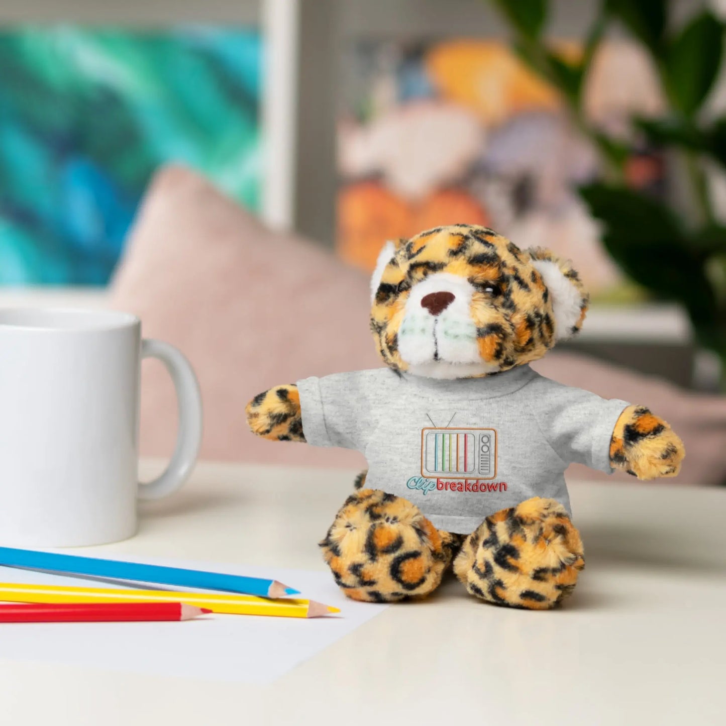 Plushie Stuffed Animals with Clip Breakdown Tee-Shirt
