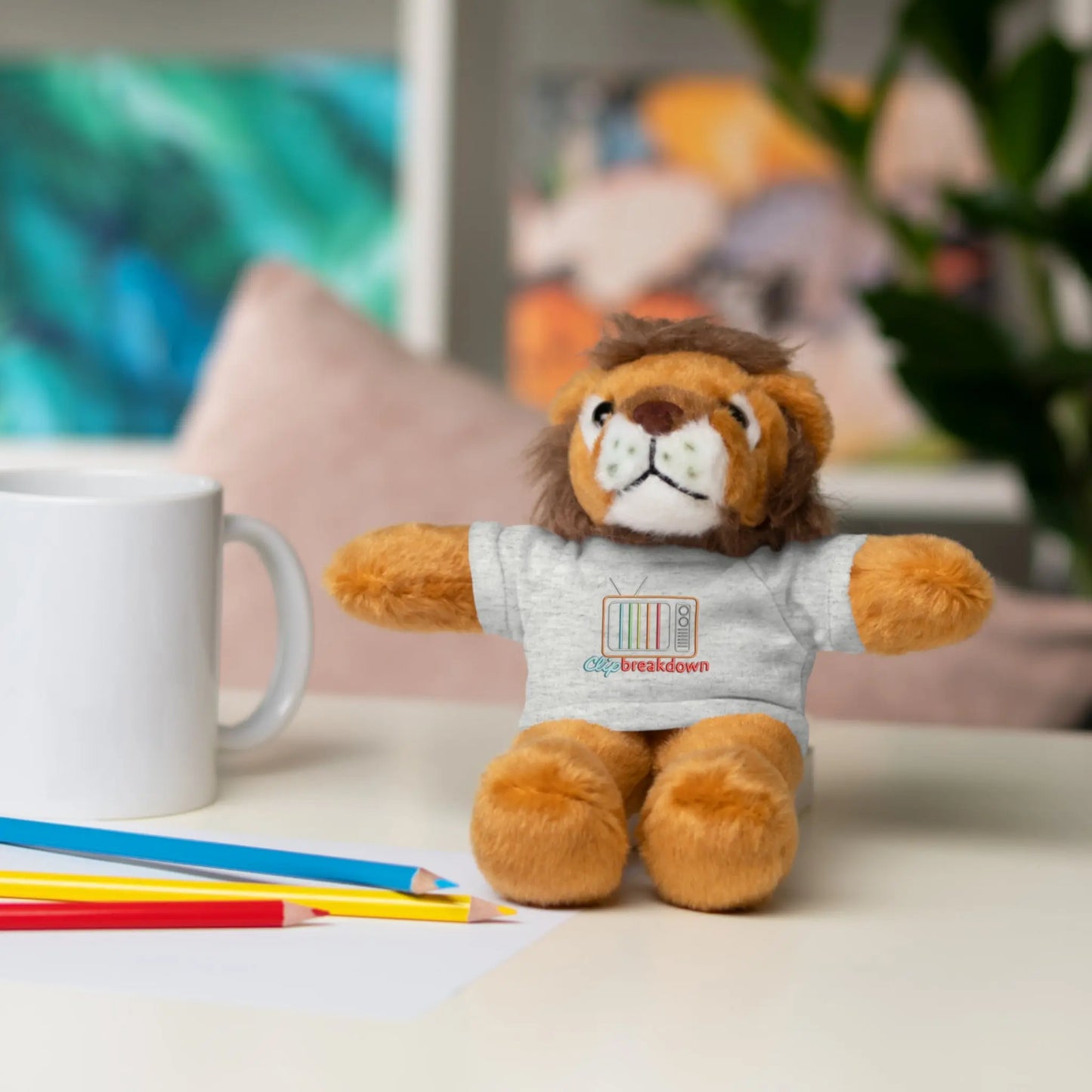 Plushie Stuffed Animals with Clip Breakdown Tee-Shirt