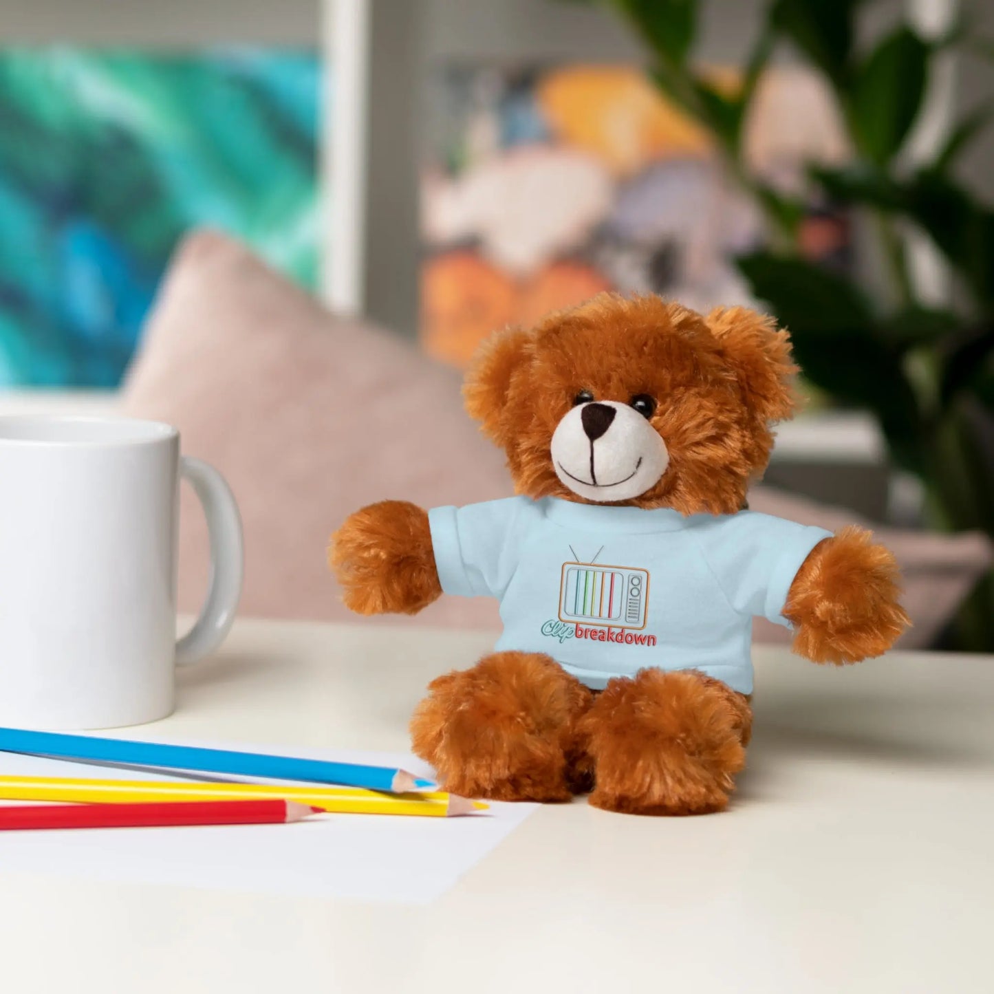 Plushie Stuffed Animals with Clip Breakdown Tee-Shirt