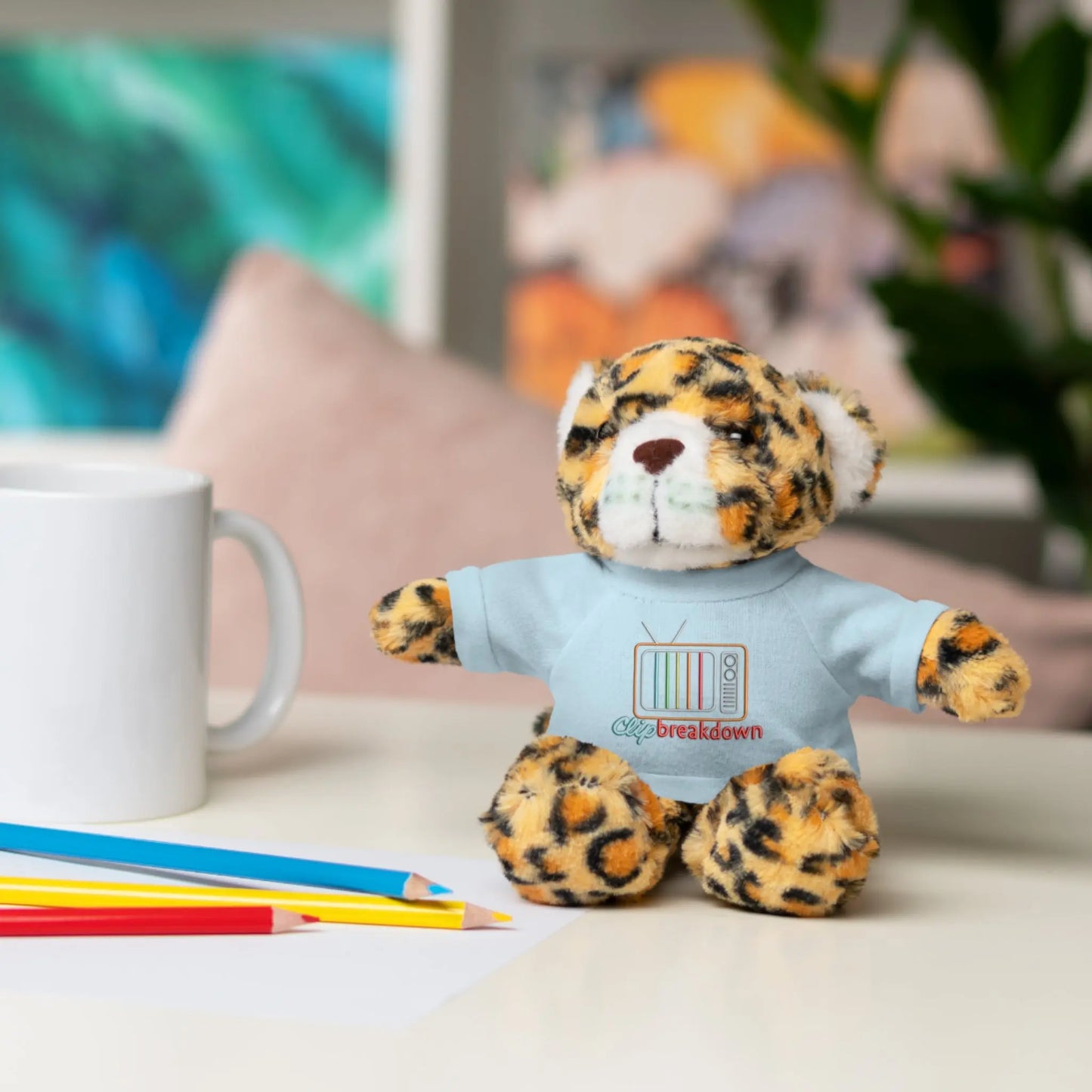 Plushie Stuffed Animals with Clip Breakdown Tee-Shirt