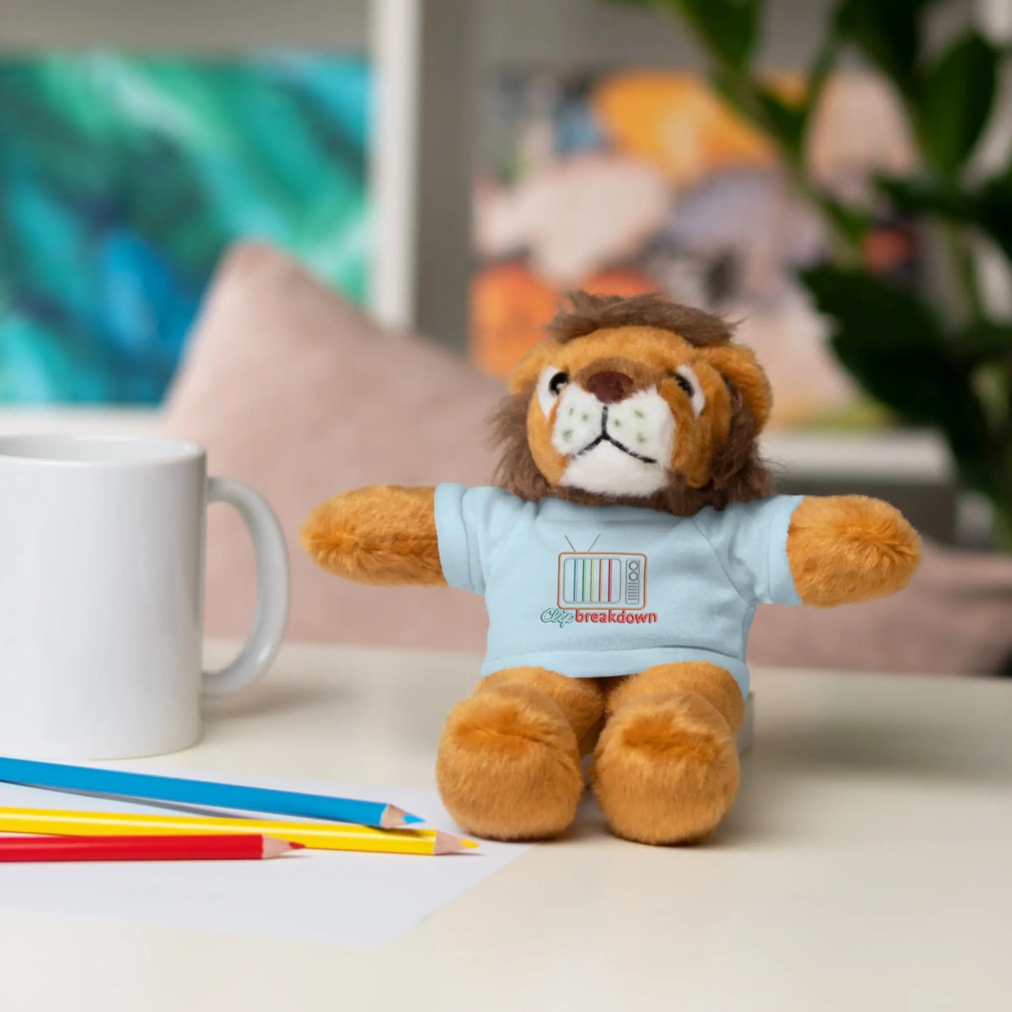 Plushie Stuffed Animals with Clip Breakdown Tee-Shirt