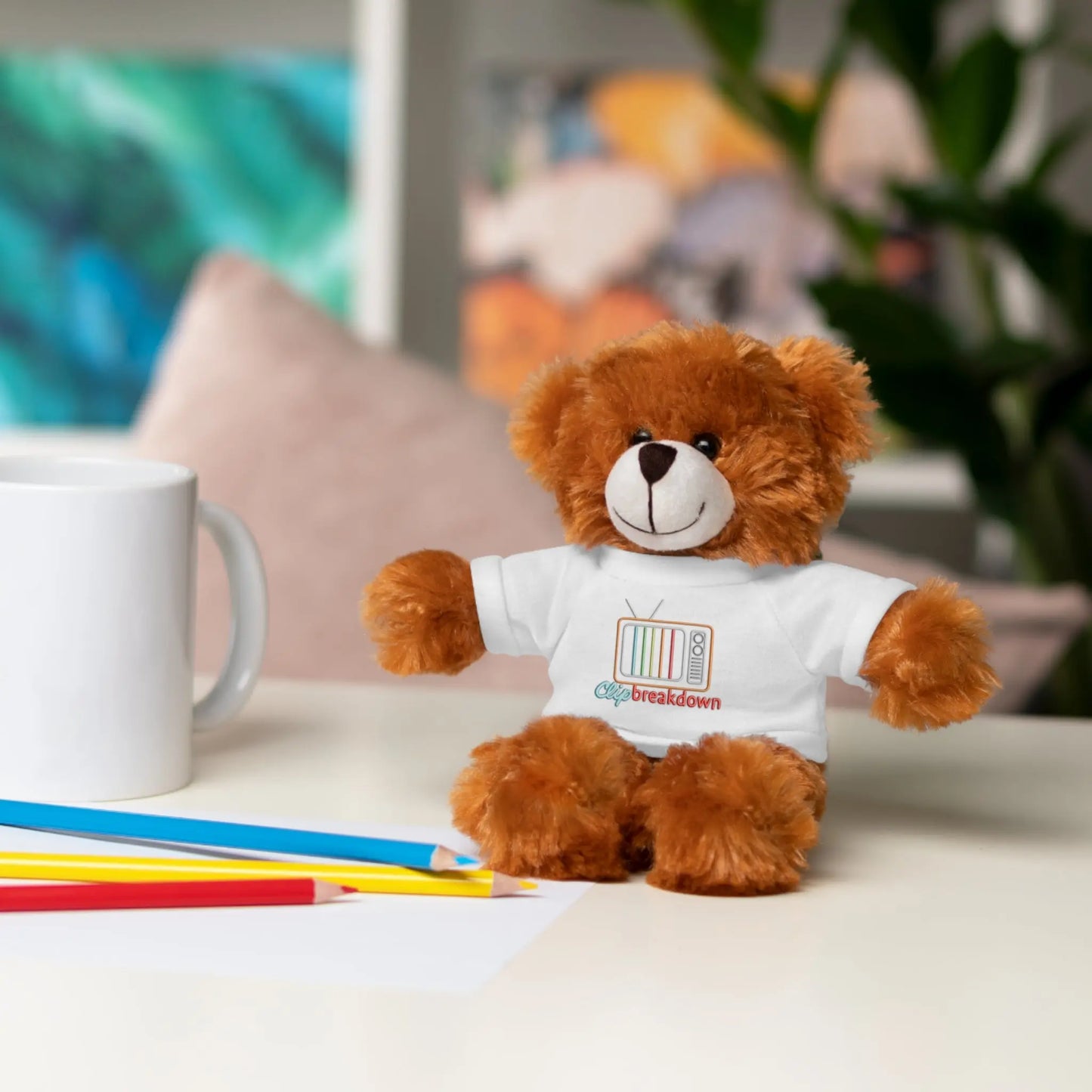 Plushie Stuffed Animals with Clip Breakdown Tee-Shirt