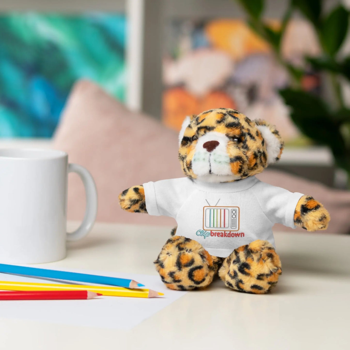 Plushie Stuffed Animals with Clip Breakdown Tee-Shirt