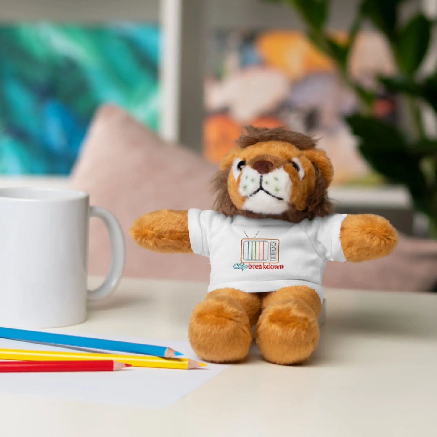 Plushie Stuffed Animals with Clip Breakdown Tee-Shirt