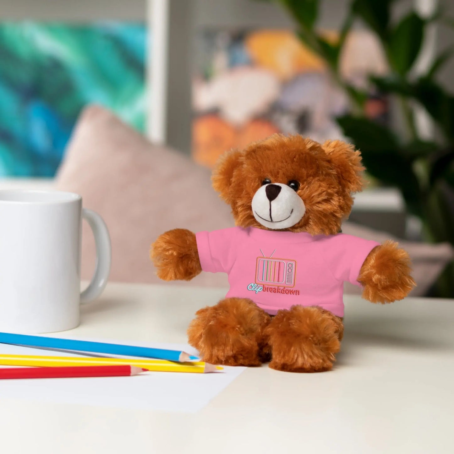 Plushie Stuffed Animals with Clip Breakdown Tee-Shirt