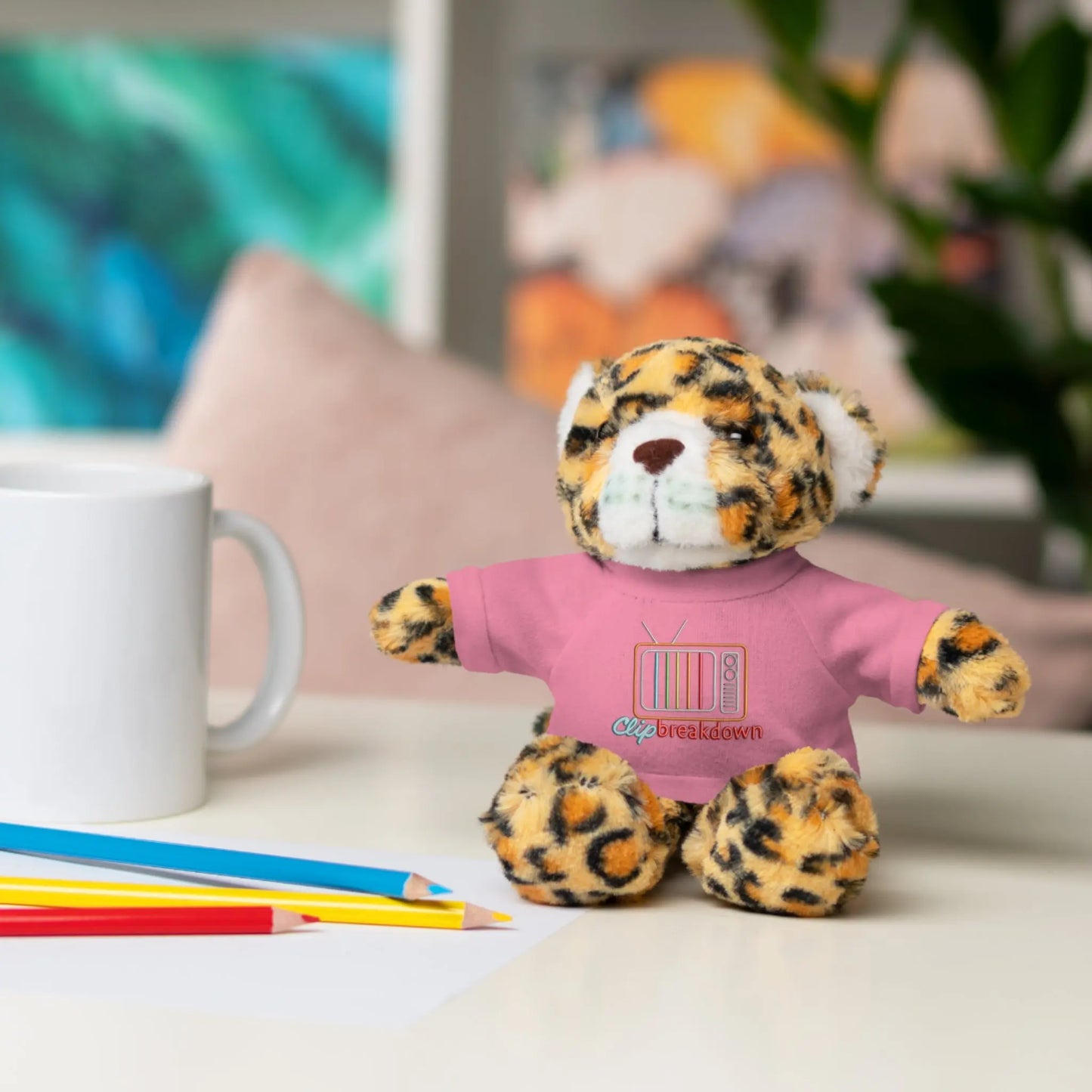 Plushie Stuffed Animals with Clip Breakdown Tee-Shirt