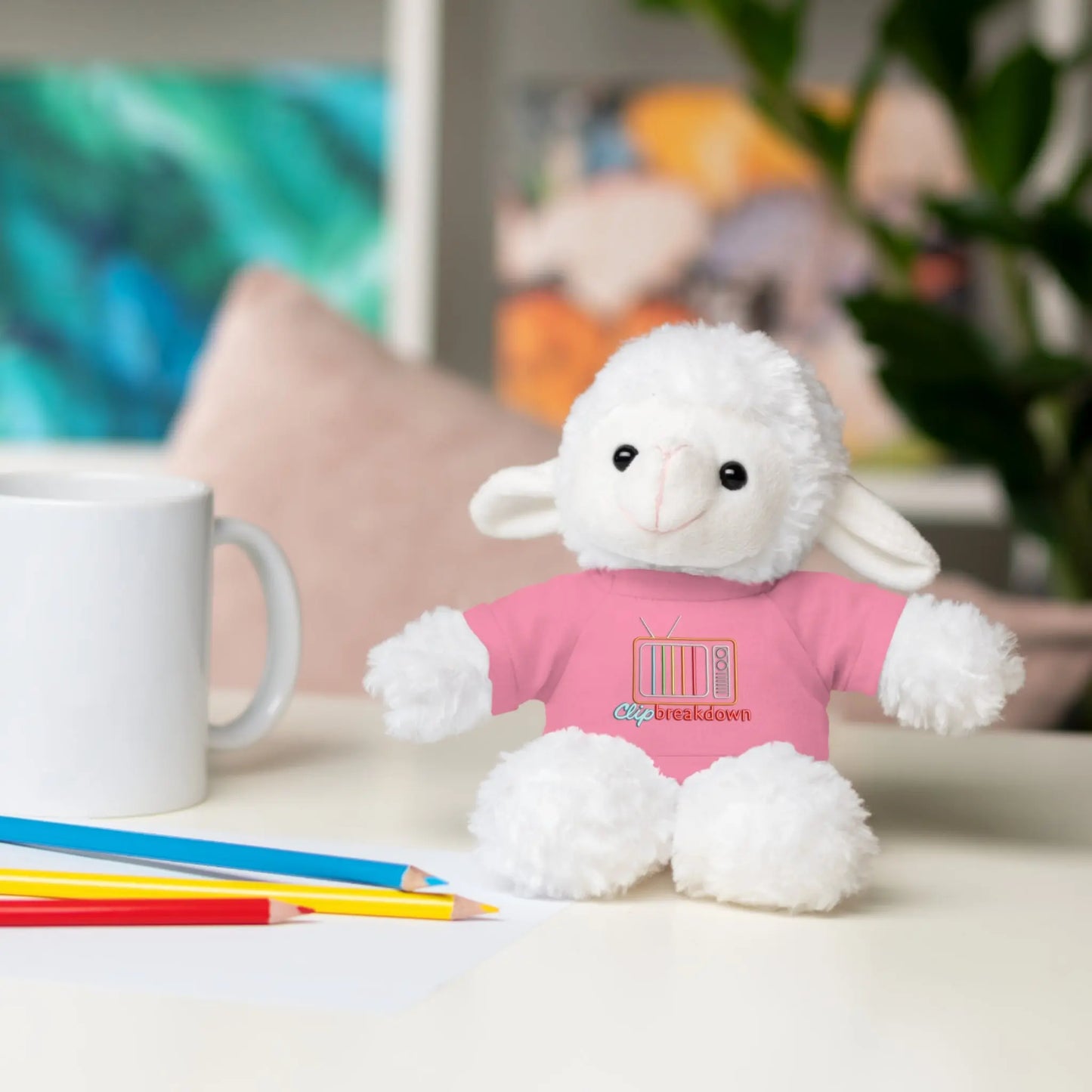 Plushie Stuffed Animals with Clip Breakdown Tee-Shirt