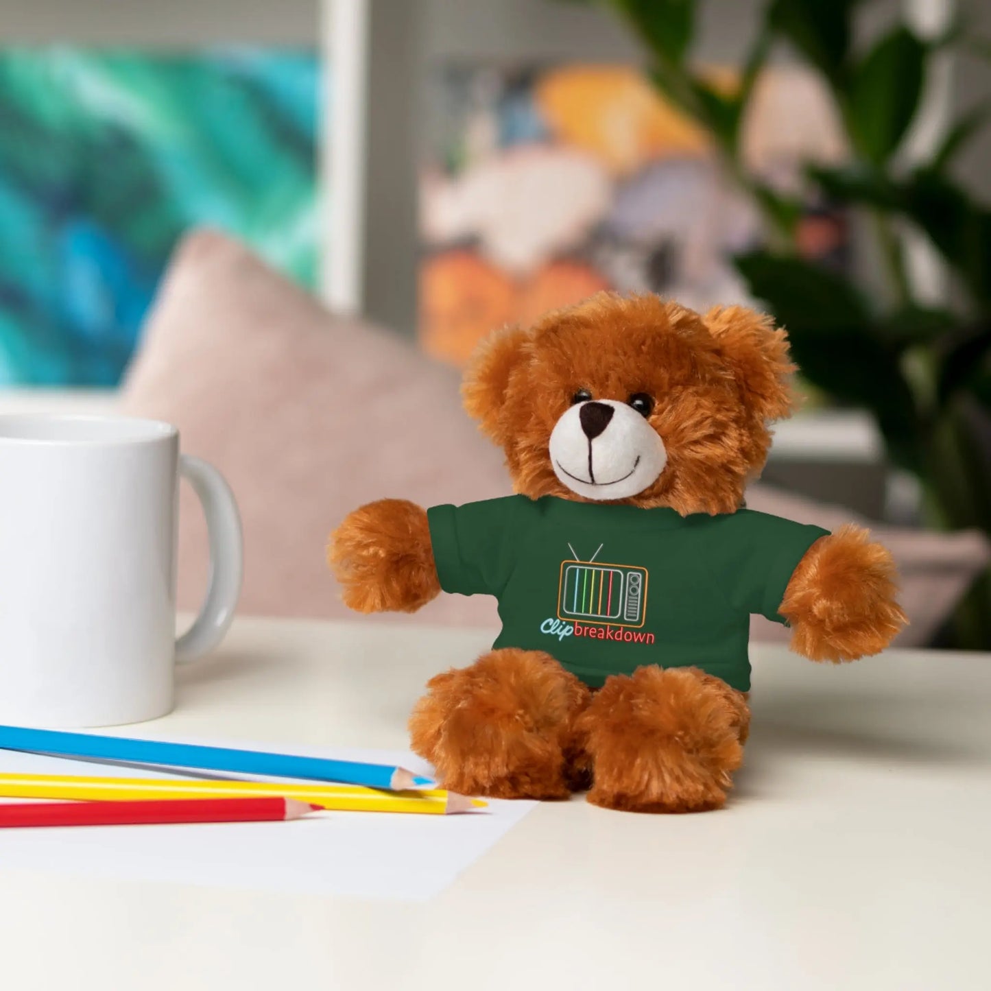 Plushie Stuffed Animals with Clip Breakdown Tee-Shirt